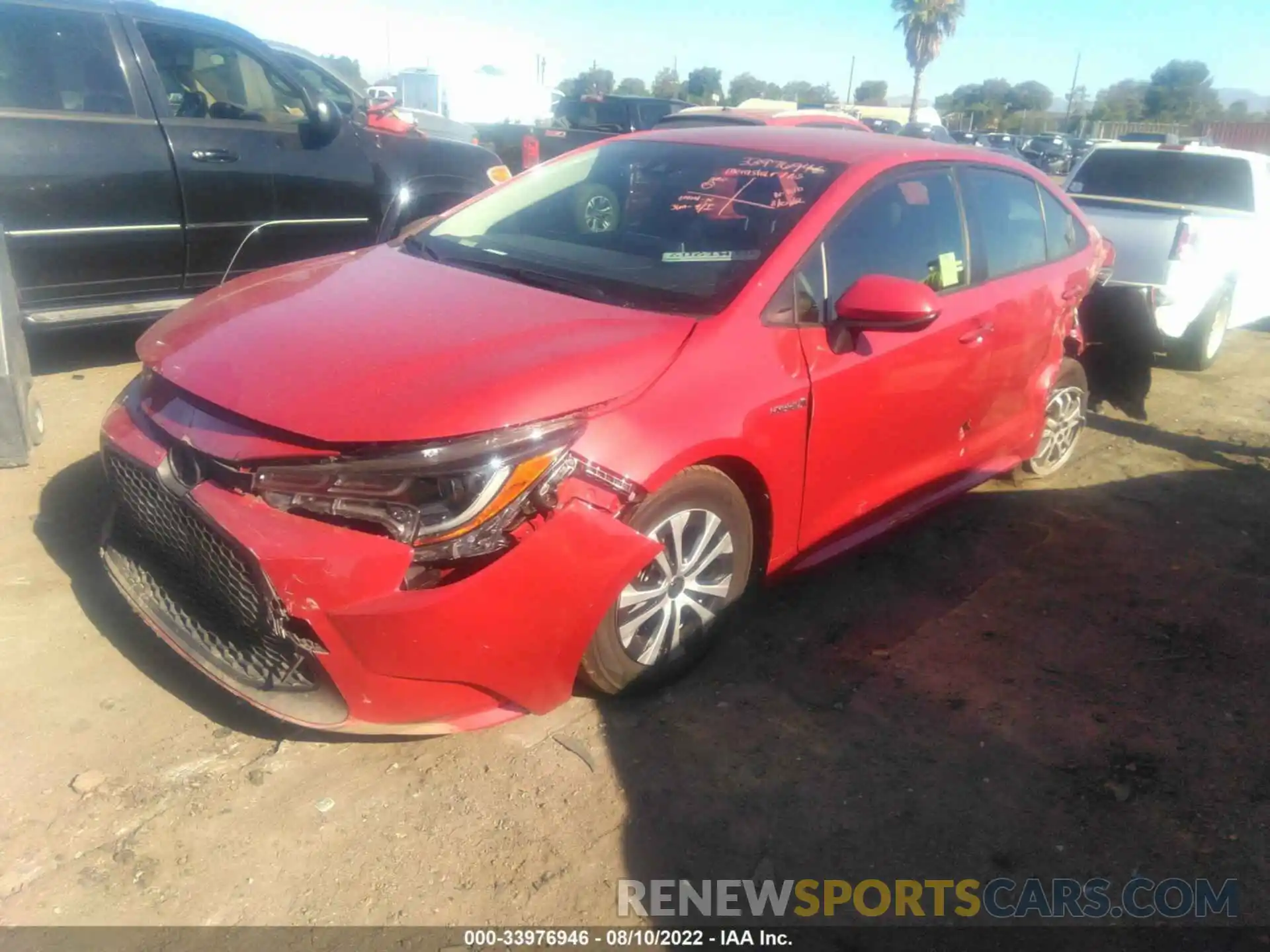 2 Photograph of a damaged car JTDEAMDE3MJ011137 TOYOTA COROLLA 2021