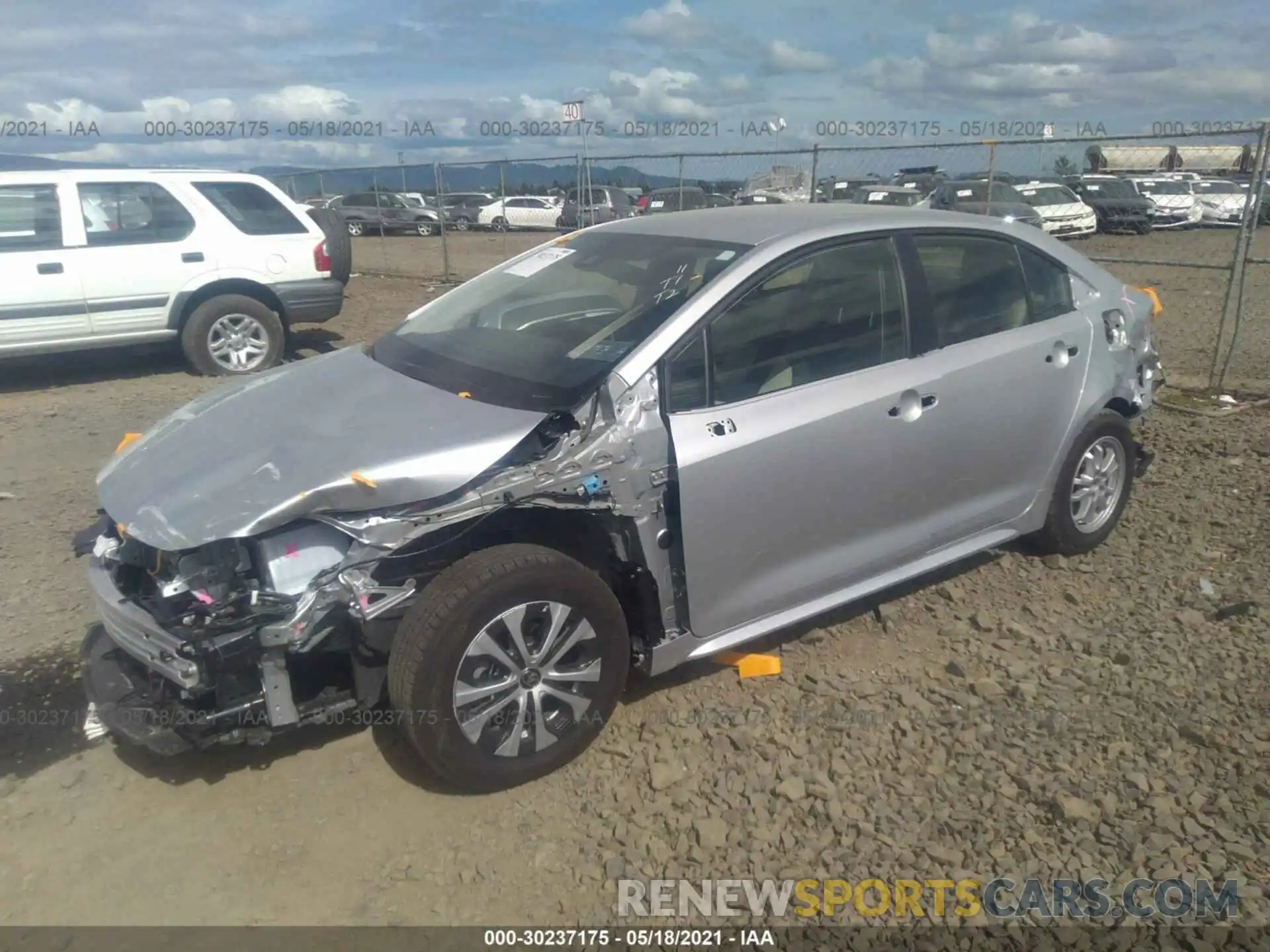 2 Photograph of a damaged car JTDEAMDE3MJ015317 TOYOTA COROLLA 2021