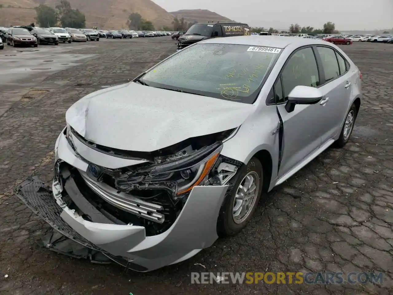 2 Photograph of a damaged car JTDEAMDE3MJ017021 TOYOTA COROLLA 2021