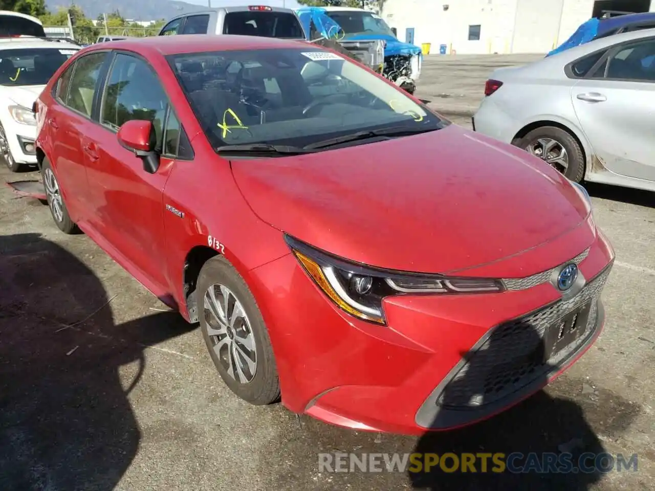 1 Photograph of a damaged car JTDEAMDE3MJ017262 TOYOTA COROLLA 2021