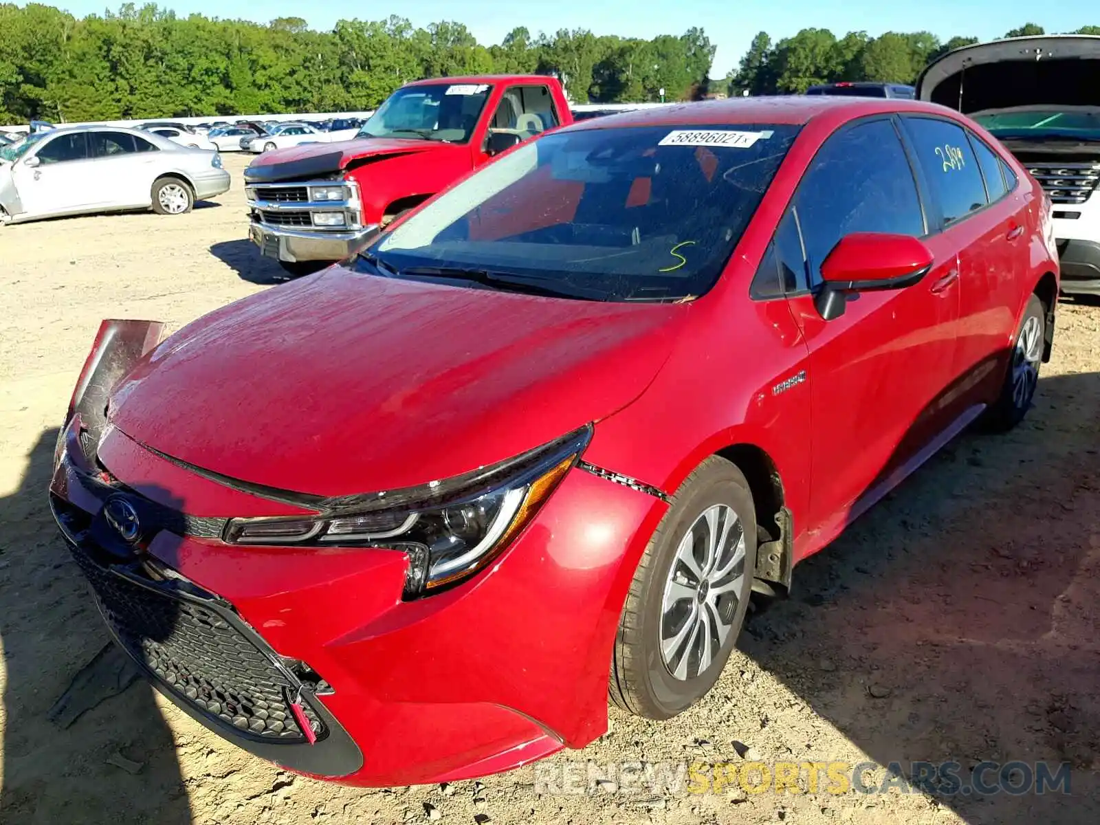 2 Photograph of a damaged car JTDEAMDE3MJ017424 TOYOTA COROLLA 2021