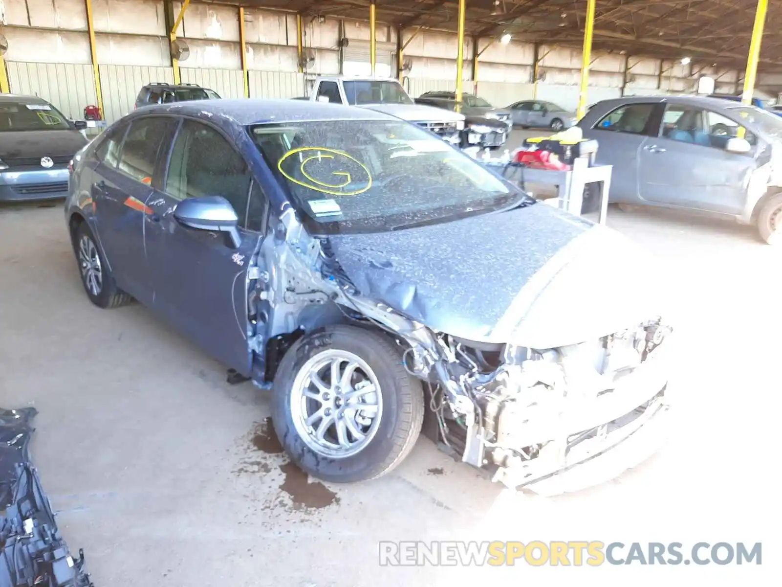 1 Photograph of a damaged car JTDEAMDE3MJ019013 TOYOTA COROLLA 2021