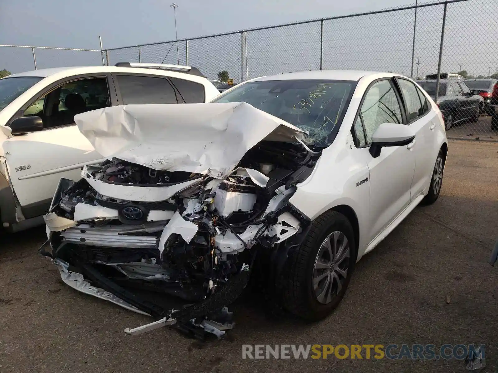 2 Photograph of a damaged car JTDEAMDE3MJ019027 TOYOTA COROLLA 2021