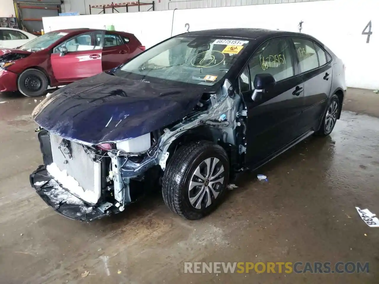 2 Photograph of a damaged car JTDEAMDE3MJ021134 TOYOTA COROLLA 2021