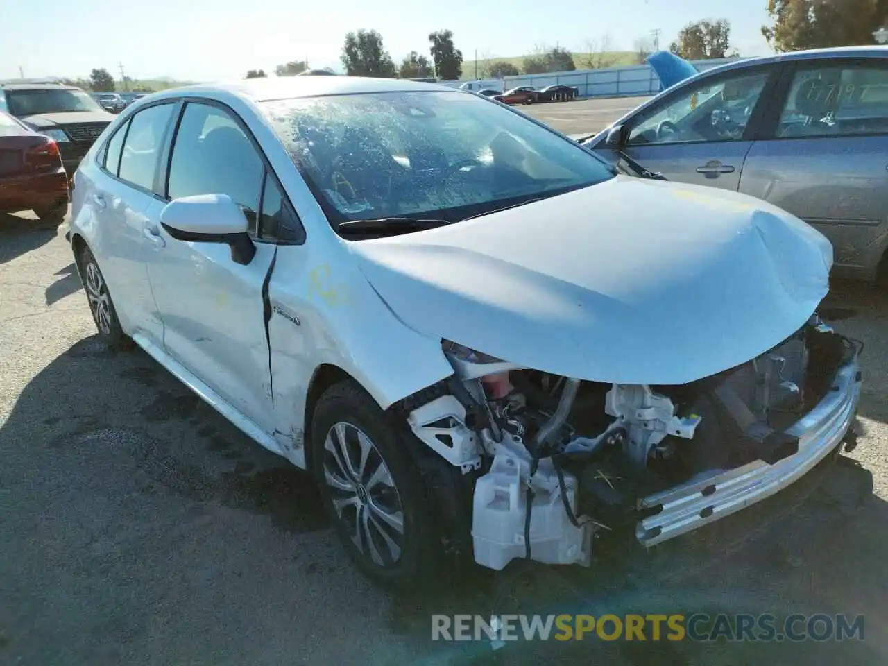 1 Photograph of a damaged car JTDEAMDE3MJ021585 TOYOTA COROLLA 2021