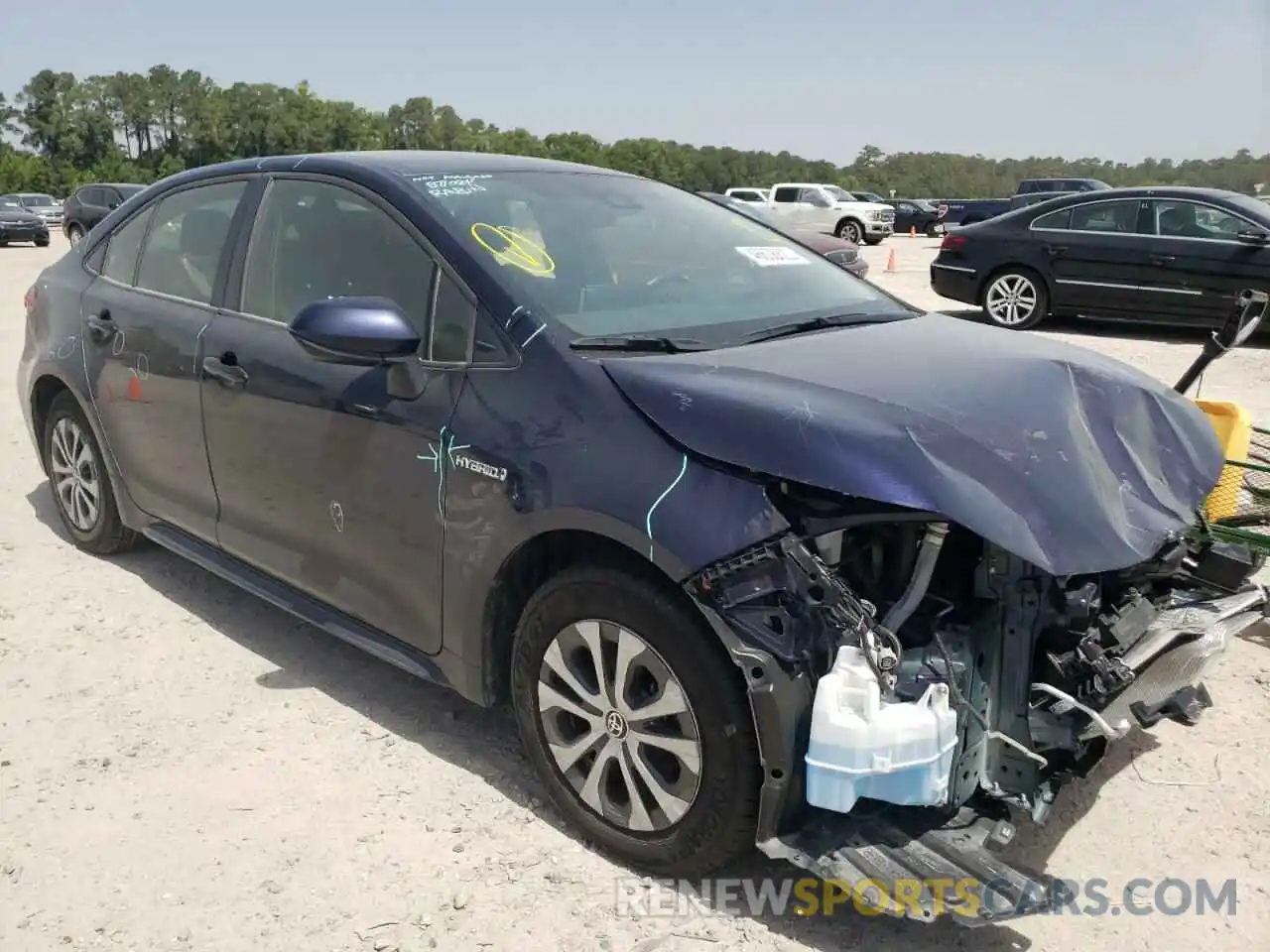 1 Photograph of a damaged car JTDEAMDE3MJ022395 TOYOTA COROLLA 2021