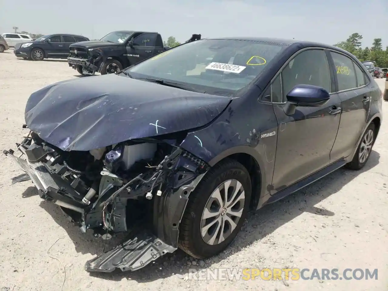 2 Photograph of a damaged car JTDEAMDE3MJ022395 TOYOTA COROLLA 2021