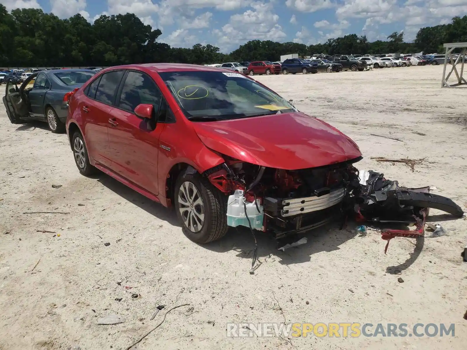 1 Photograph of a damaged car JTDEAMDE3MJ022932 TOYOTA COROLLA 2021