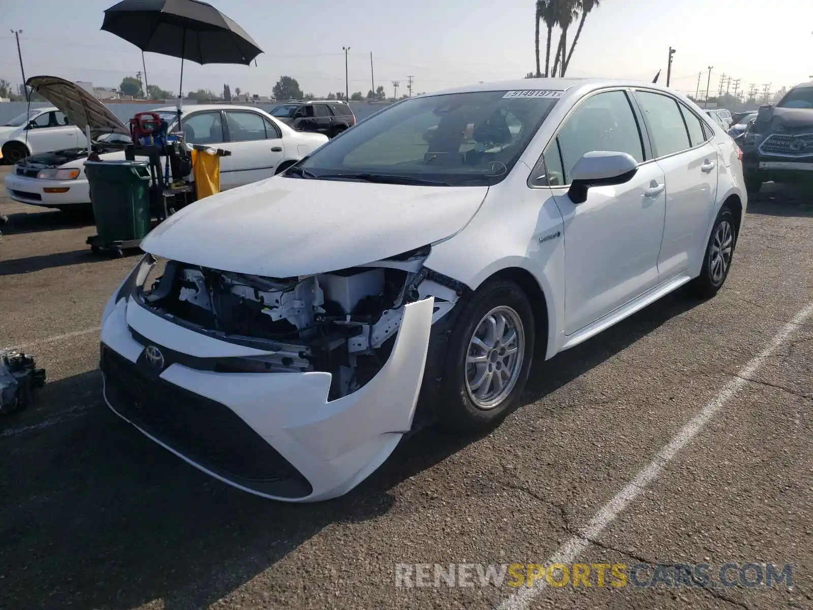 2 Photograph of a damaged car JTDEAMDE3MJ025622 TOYOTA COROLLA 2021