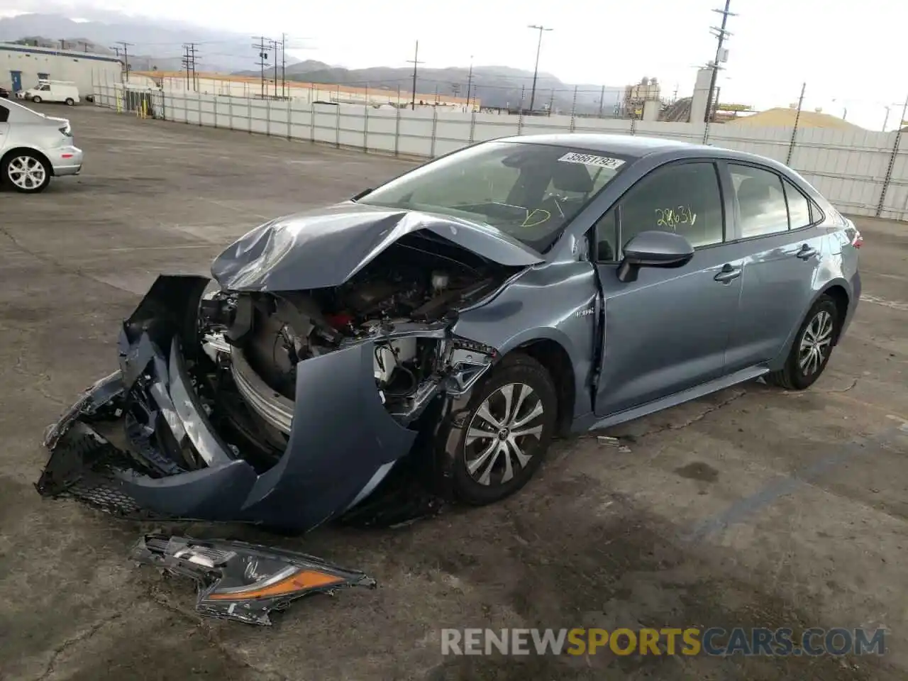 2 Photograph of a damaged car JTDEAMDE3MJ027225 TOYOTA COROLLA 2021