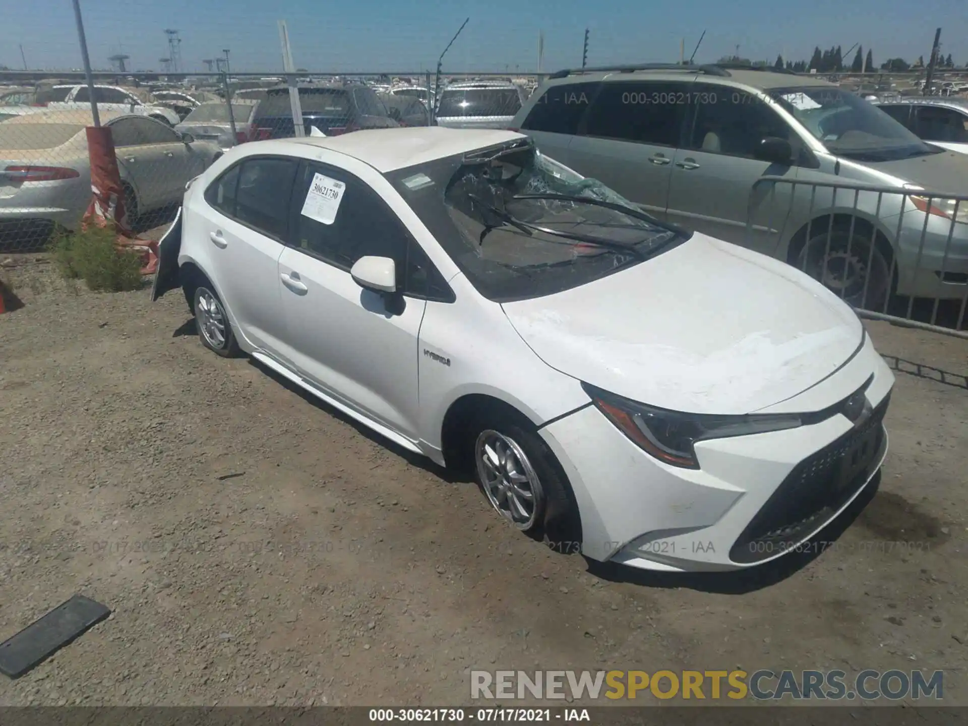 1 Photograph of a damaged car JTDEAMDE3MJ027385 TOYOTA COROLLA 2021