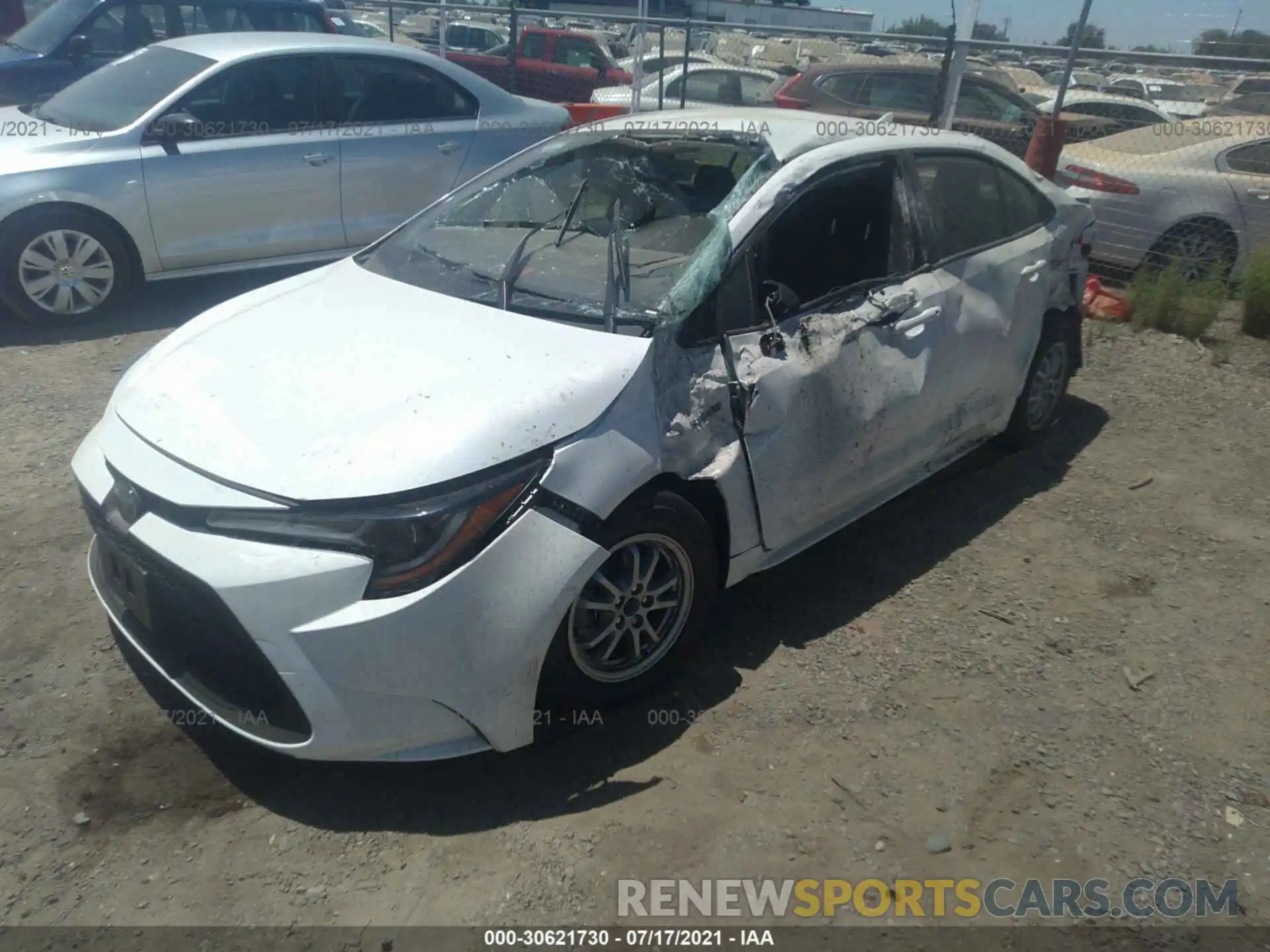 2 Photograph of a damaged car JTDEAMDE3MJ027385 TOYOTA COROLLA 2021