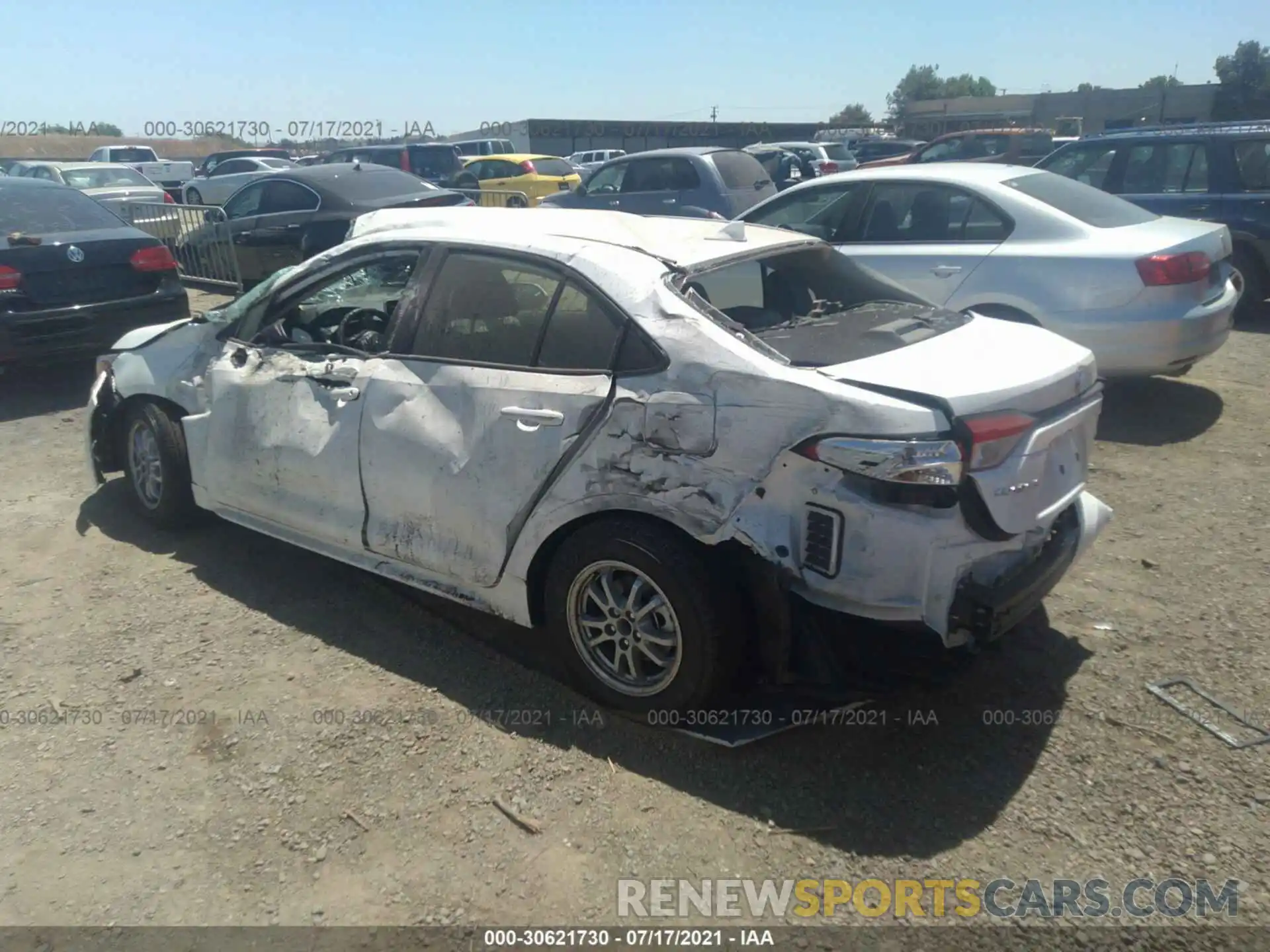 3 Photograph of a damaged car JTDEAMDE3MJ027385 TOYOTA COROLLA 2021