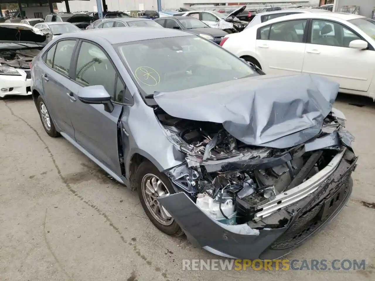 1 Photograph of a damaged car JTDEAMDE3MJ027502 TOYOTA COROLLA 2021