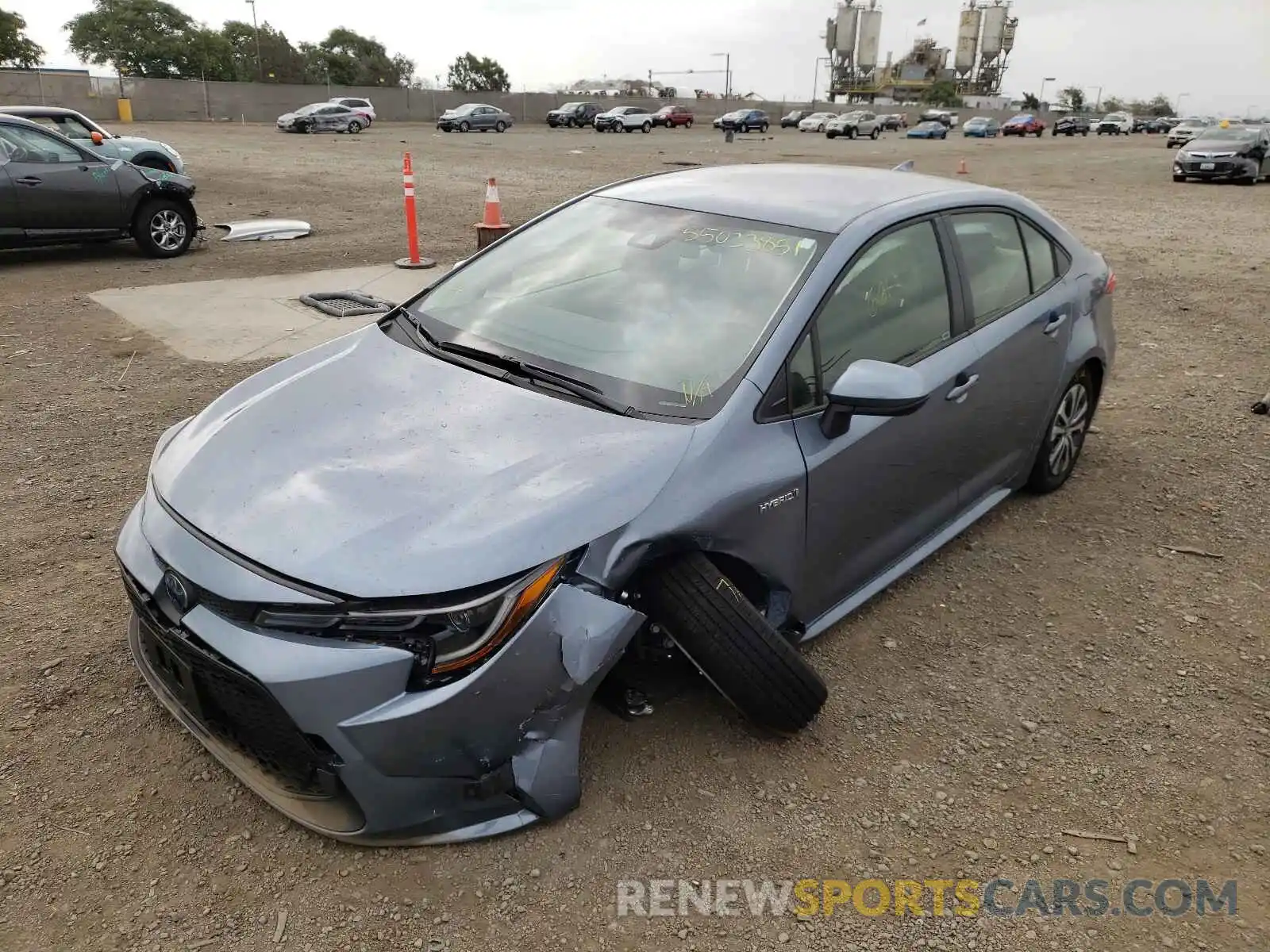 2 Photograph of a damaged car JTDEAMDE3MJ031677 TOYOTA COROLLA 2021