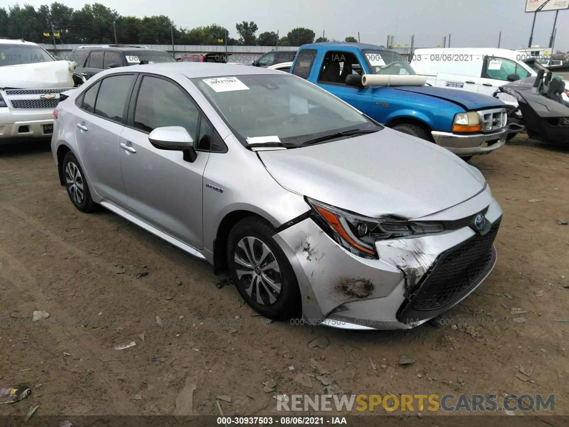 1 Photograph of a damaged car JTDEAMDE3MJ034403 TOYOTA COROLLA 2021