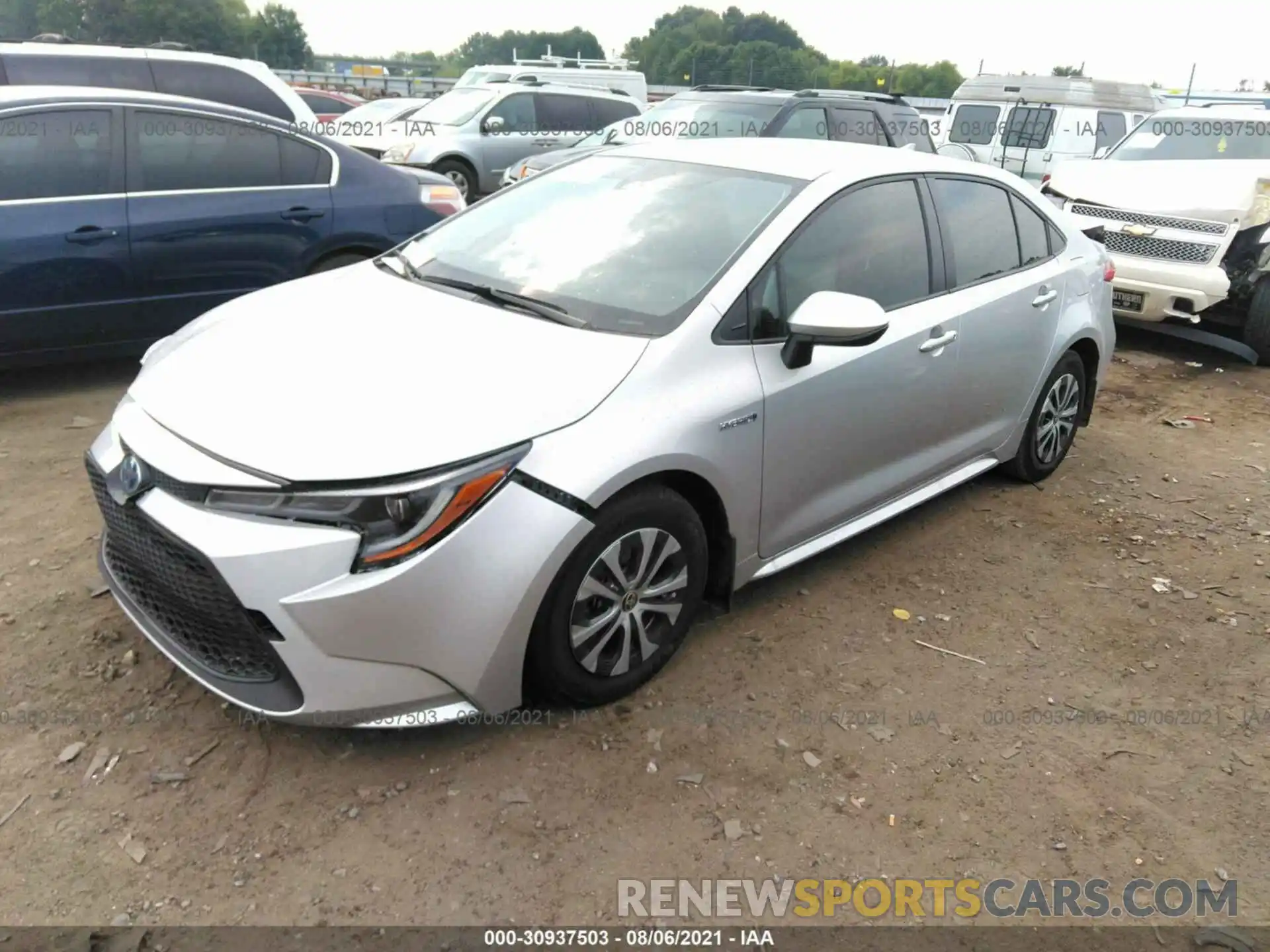 2 Photograph of a damaged car JTDEAMDE3MJ034403 TOYOTA COROLLA 2021