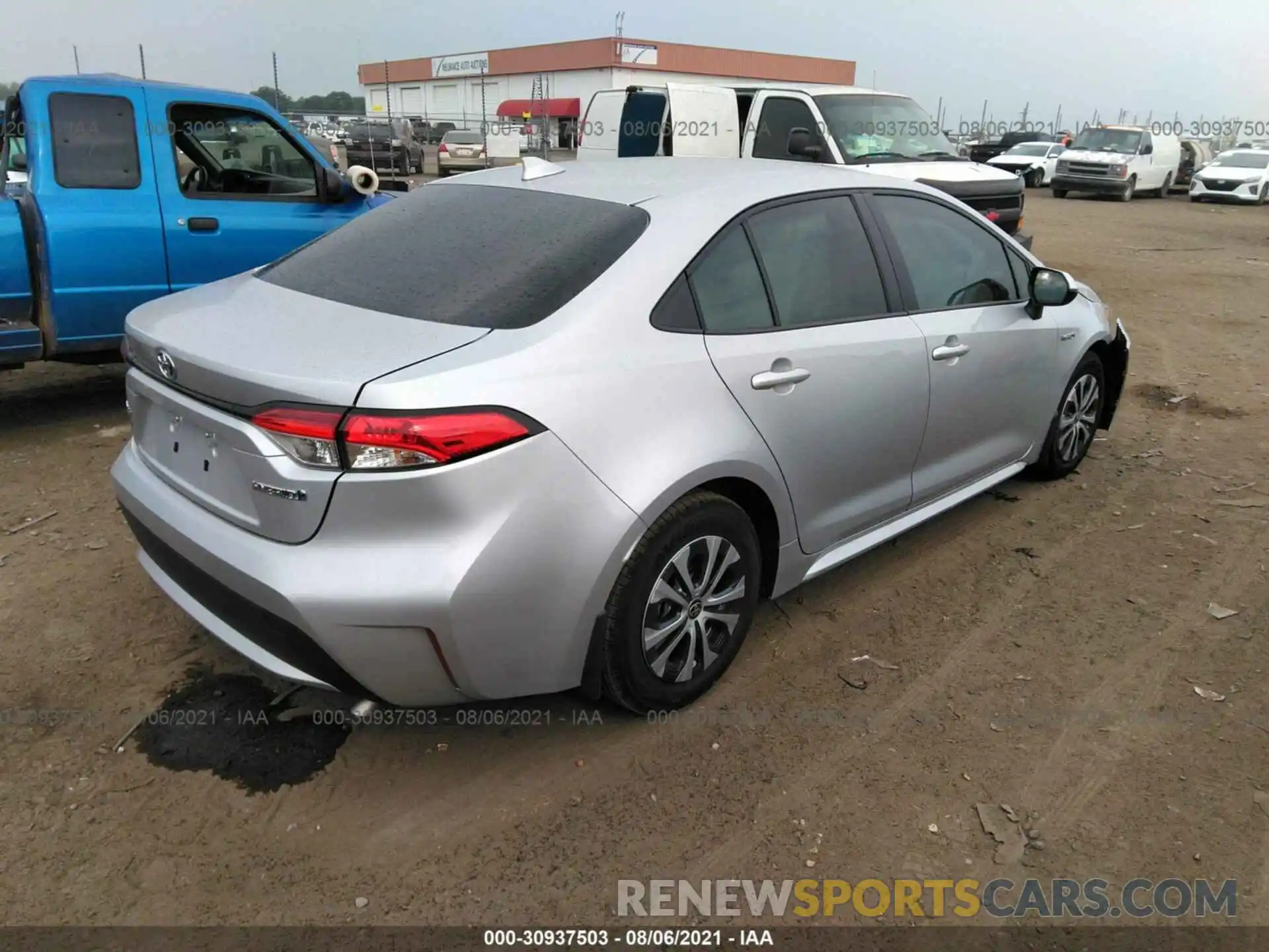 4 Photograph of a damaged car JTDEAMDE3MJ034403 TOYOTA COROLLA 2021