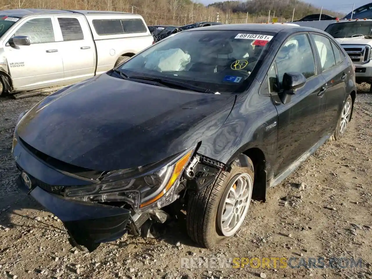 2 Photograph of a damaged car JTDEAMDE3MJ034448 TOYOTA COROLLA 2021