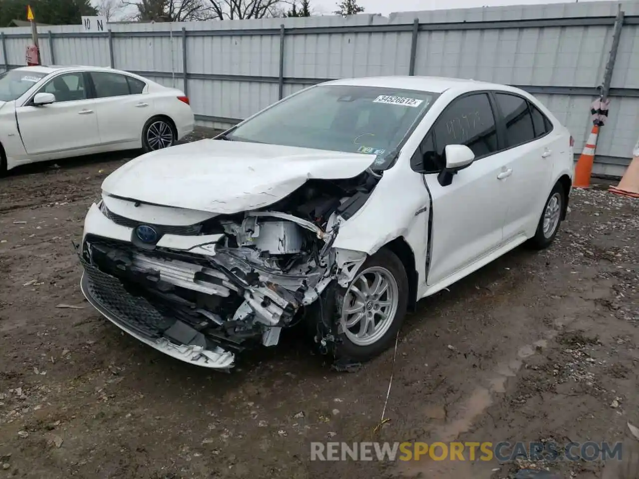 2 Photograph of a damaged car JTDEAMDE4MJ002009 TOYOTA COROLLA 2021