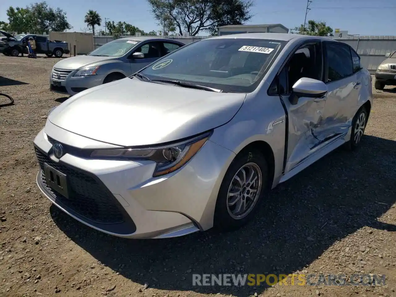 2 Photograph of a damaged car JTDEAMDE4MJ002060 TOYOTA COROLLA 2021