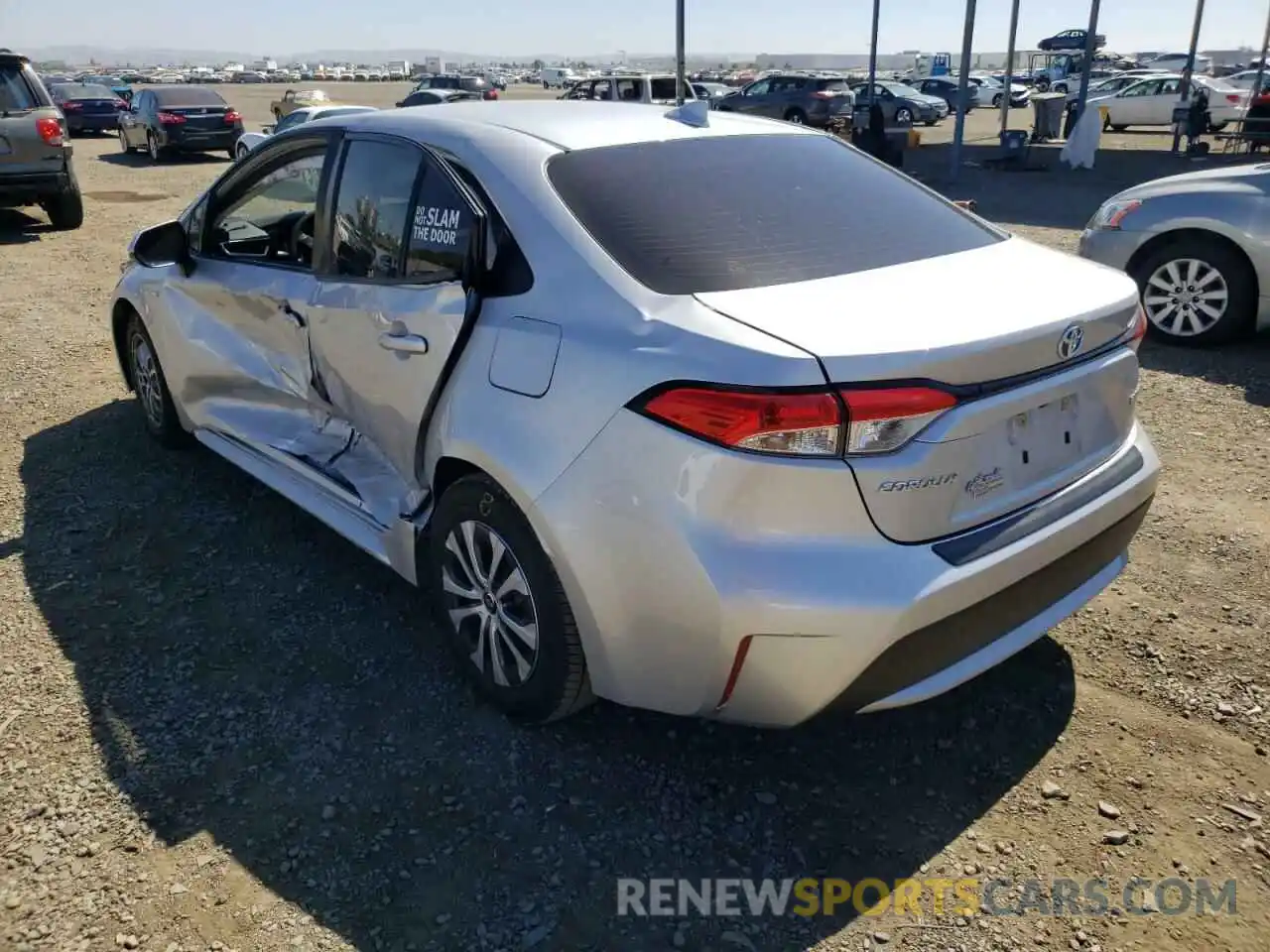 3 Photograph of a damaged car JTDEAMDE4MJ002060 TOYOTA COROLLA 2021