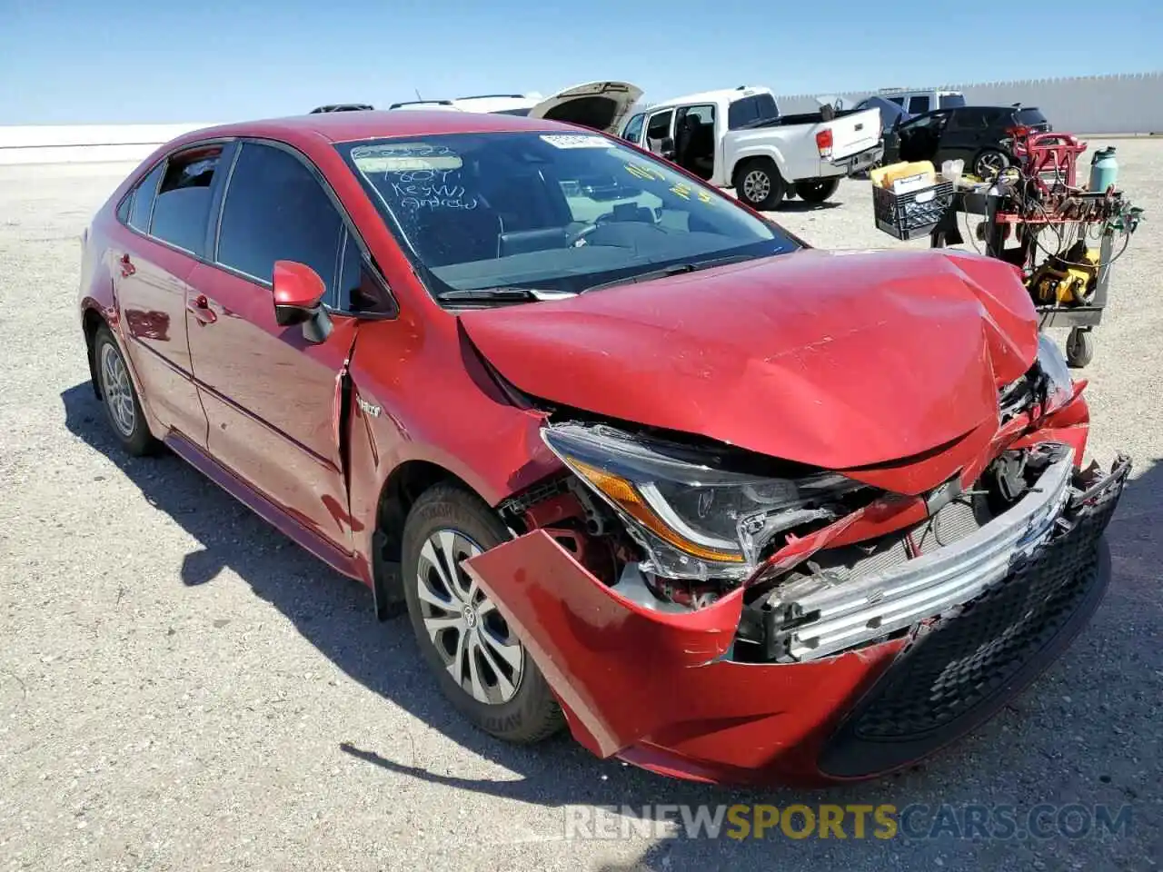 1 Photograph of a damaged car JTDEAMDE4MJ005170 TOYOTA COROLLA 2021