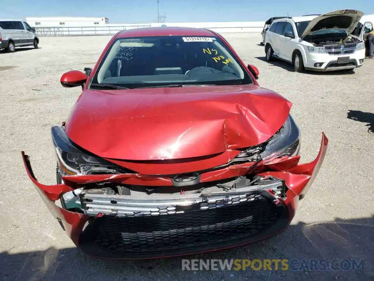 9 Photograph of a damaged car JTDEAMDE4MJ005170 TOYOTA COROLLA 2021