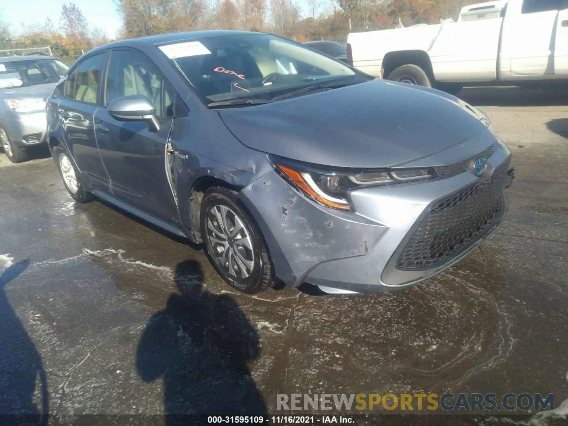 1 Photograph of a damaged car JTDEAMDE4MJ005489 TOYOTA COROLLA 2021