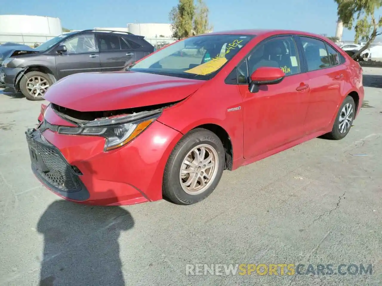 2 Photograph of a damaged car JTDEAMDE4MJ005914 TOYOTA COROLLA 2021