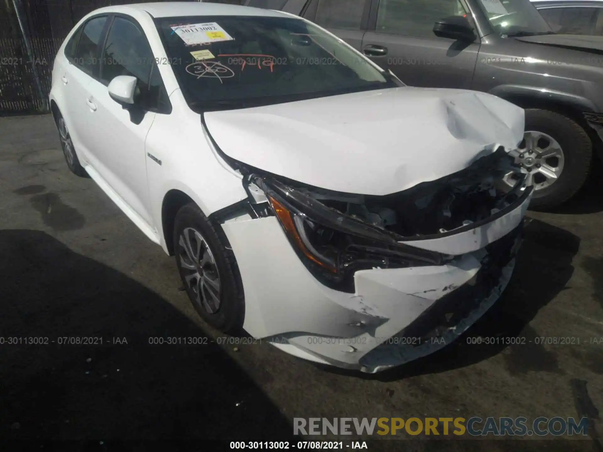 1 Photograph of a damaged car JTDEAMDE4MJ007078 TOYOTA COROLLA 2021