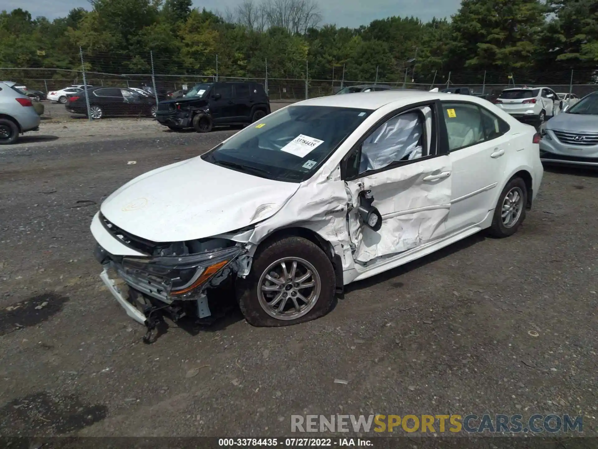 2 Photograph of a damaged car JTDEAMDE4MJ008232 TOYOTA COROLLA 2021