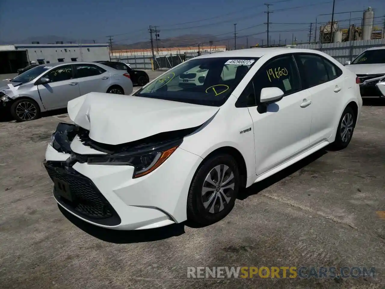 2 Photograph of a damaged car JTDEAMDE4MJ008747 TOYOTA COROLLA 2021