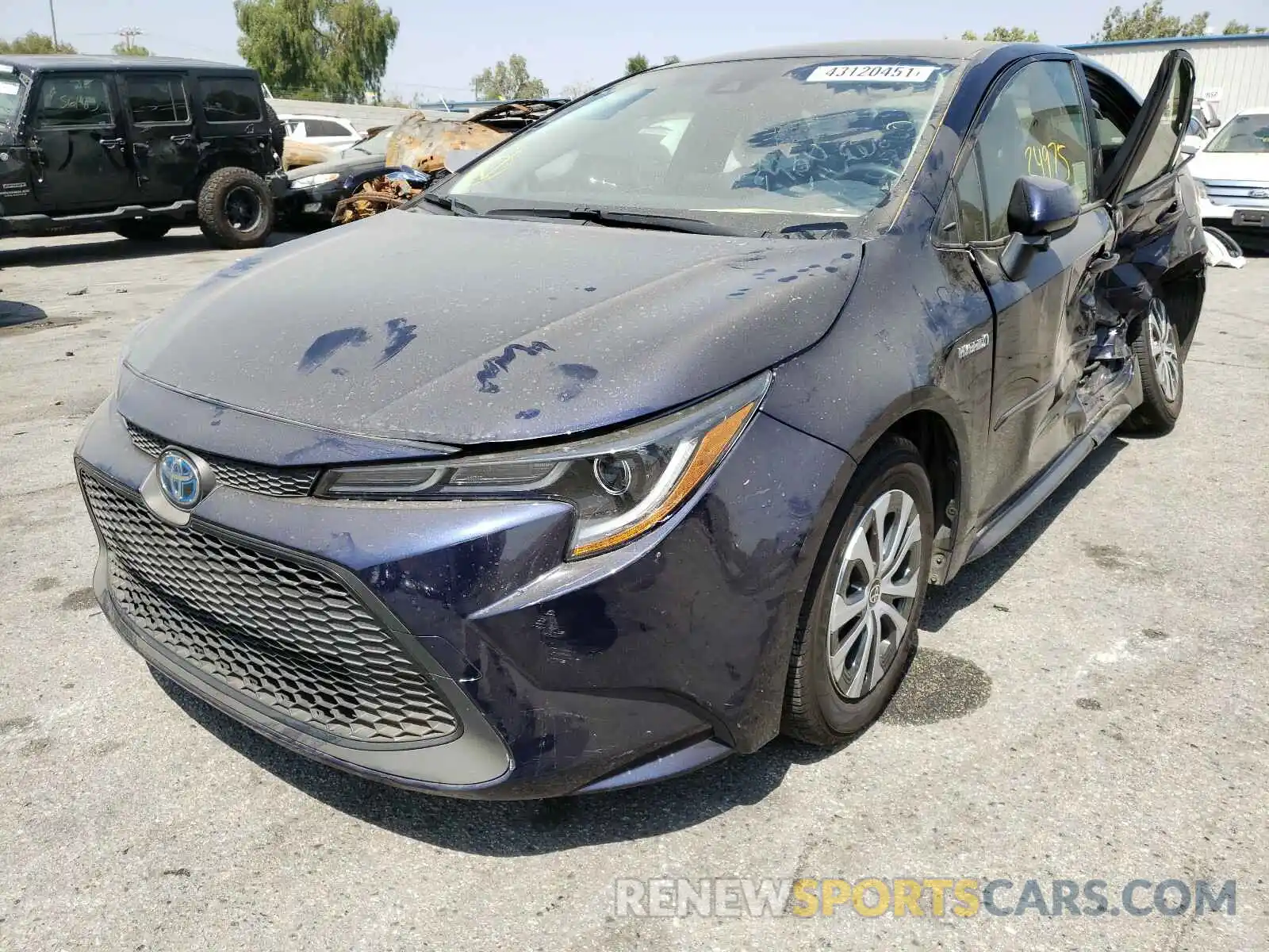 2 Photograph of a damaged car JTDEAMDE4MJ008960 TOYOTA COROLLA 2021