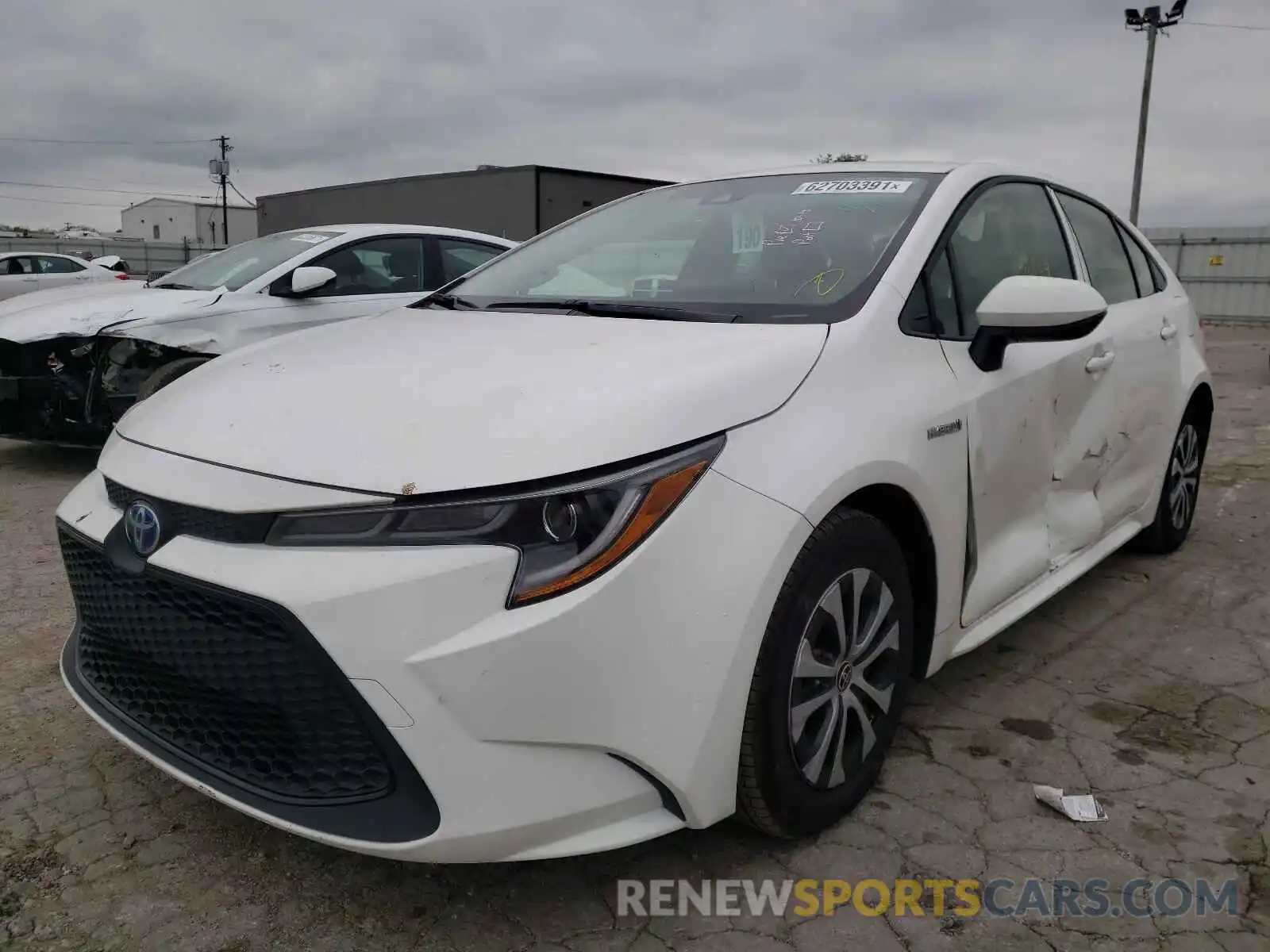 2 Photograph of a damaged car JTDEAMDE4MJ010742 TOYOTA COROLLA 2021