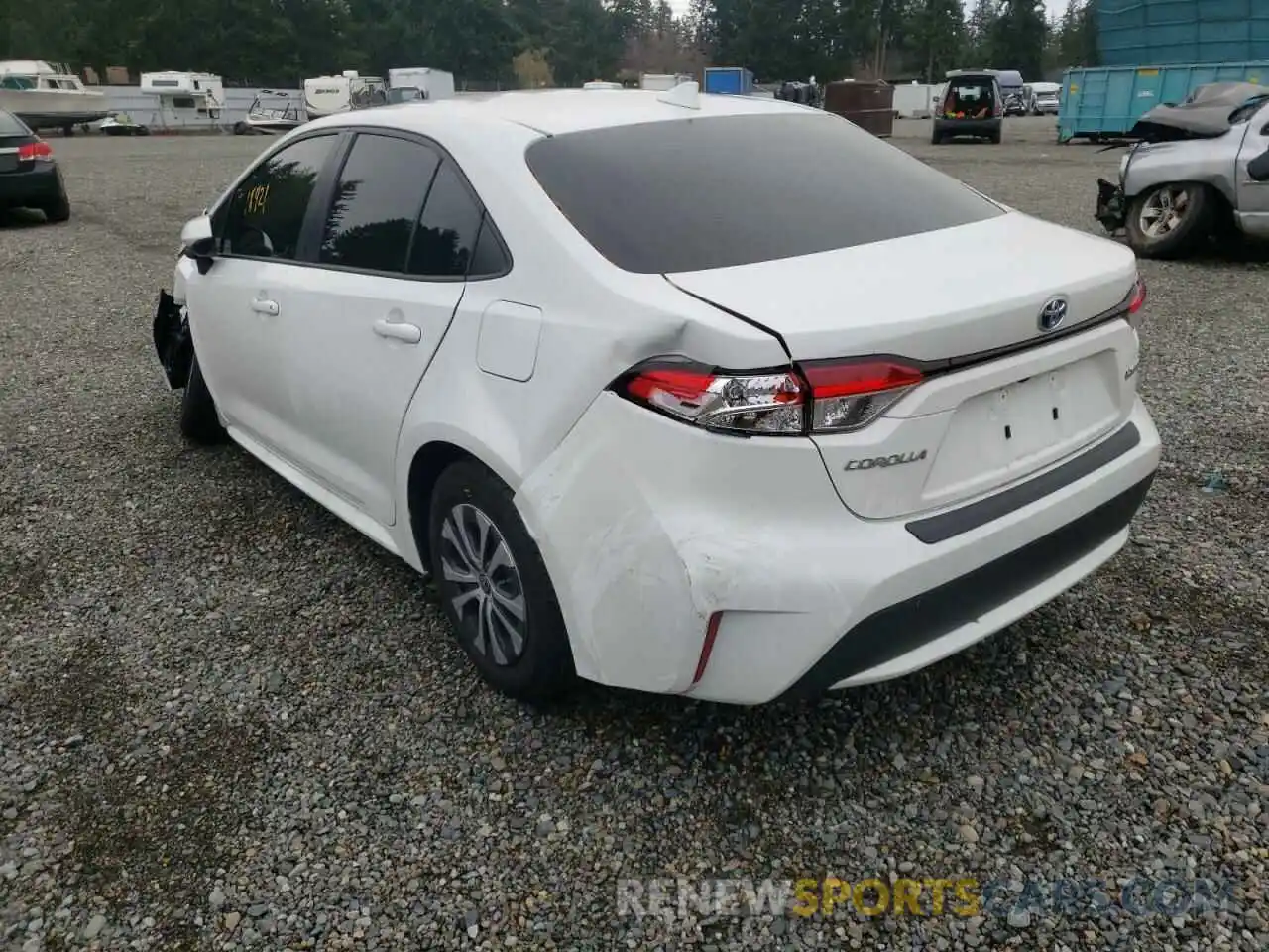 3 Photograph of a damaged car JTDEAMDE4MJ012927 TOYOTA COROLLA 2021