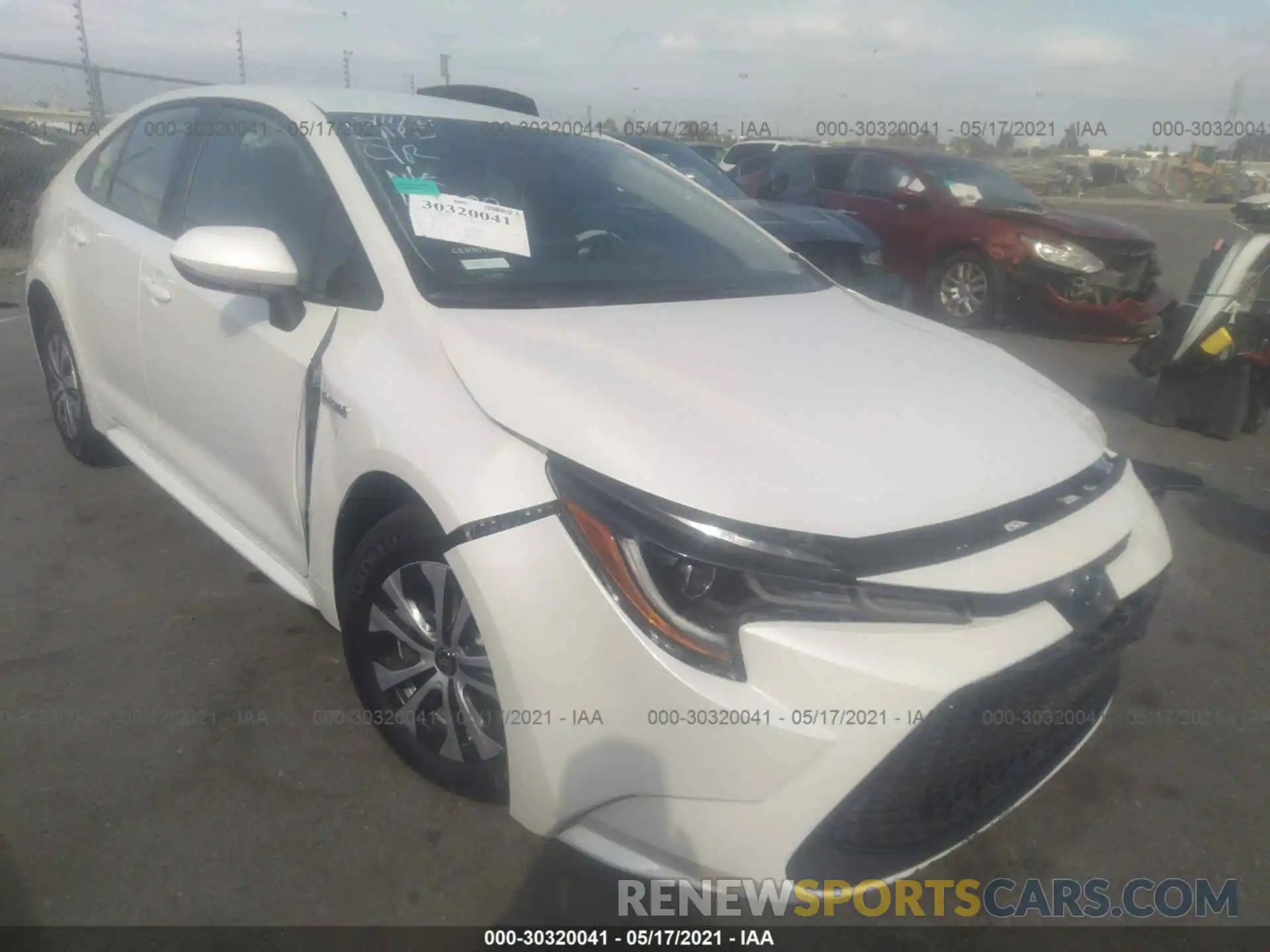 1 Photograph of a damaged car JTDEAMDE4MJ015665 TOYOTA COROLLA 2021