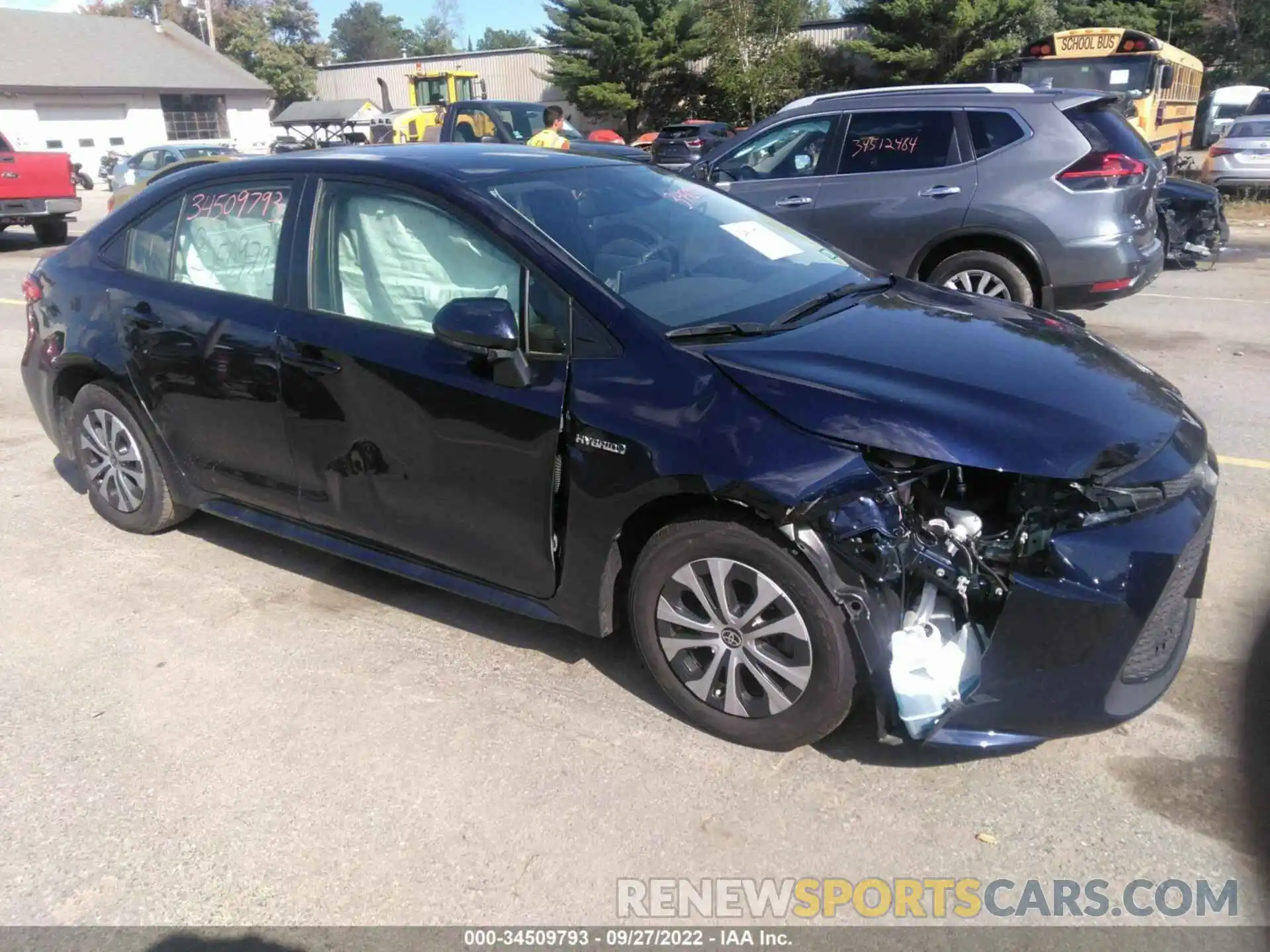 1 Photograph of a damaged car JTDEAMDE4MJ015696 TOYOTA COROLLA 2021