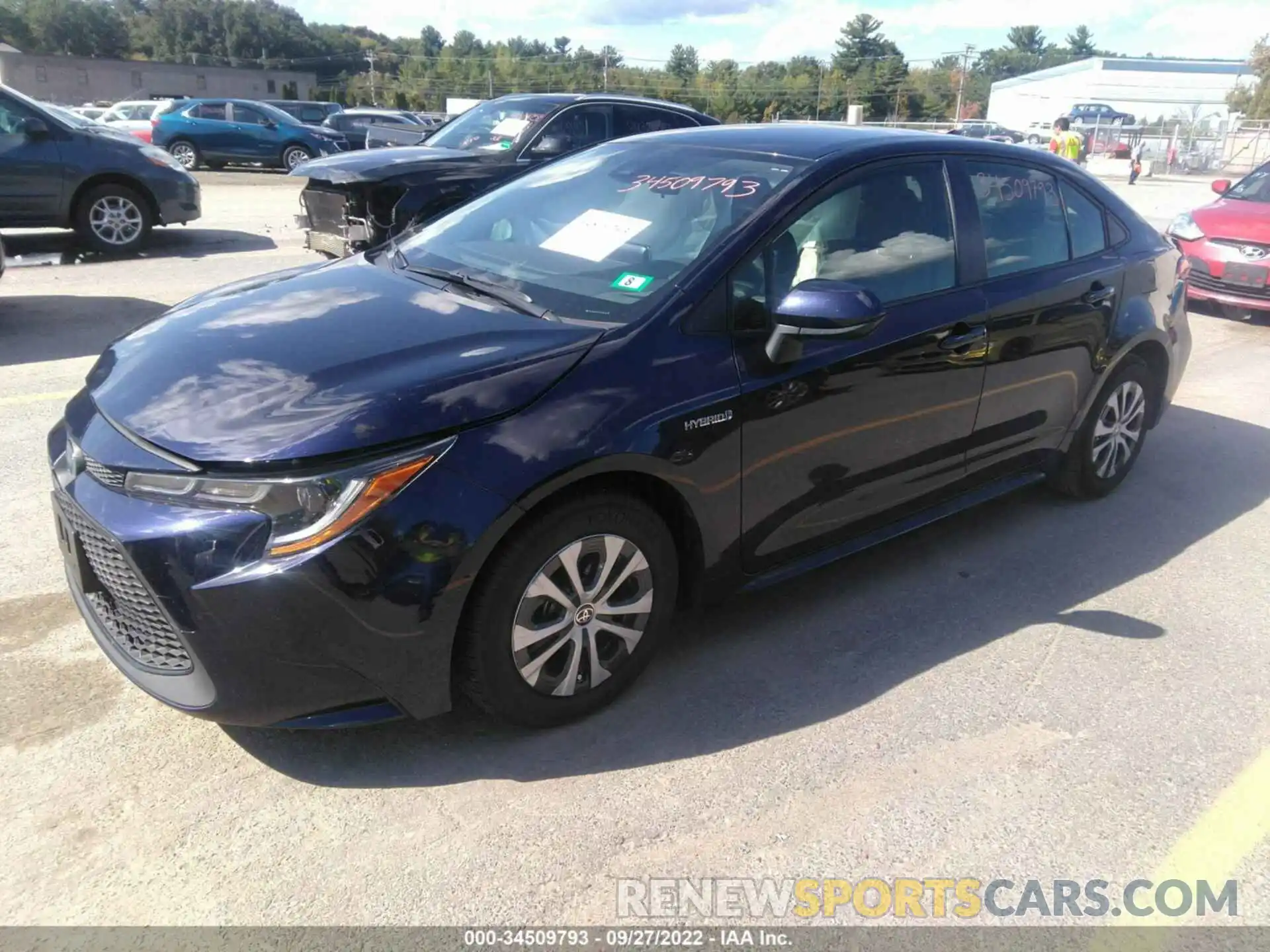 2 Photograph of a damaged car JTDEAMDE4MJ015696 TOYOTA COROLLA 2021