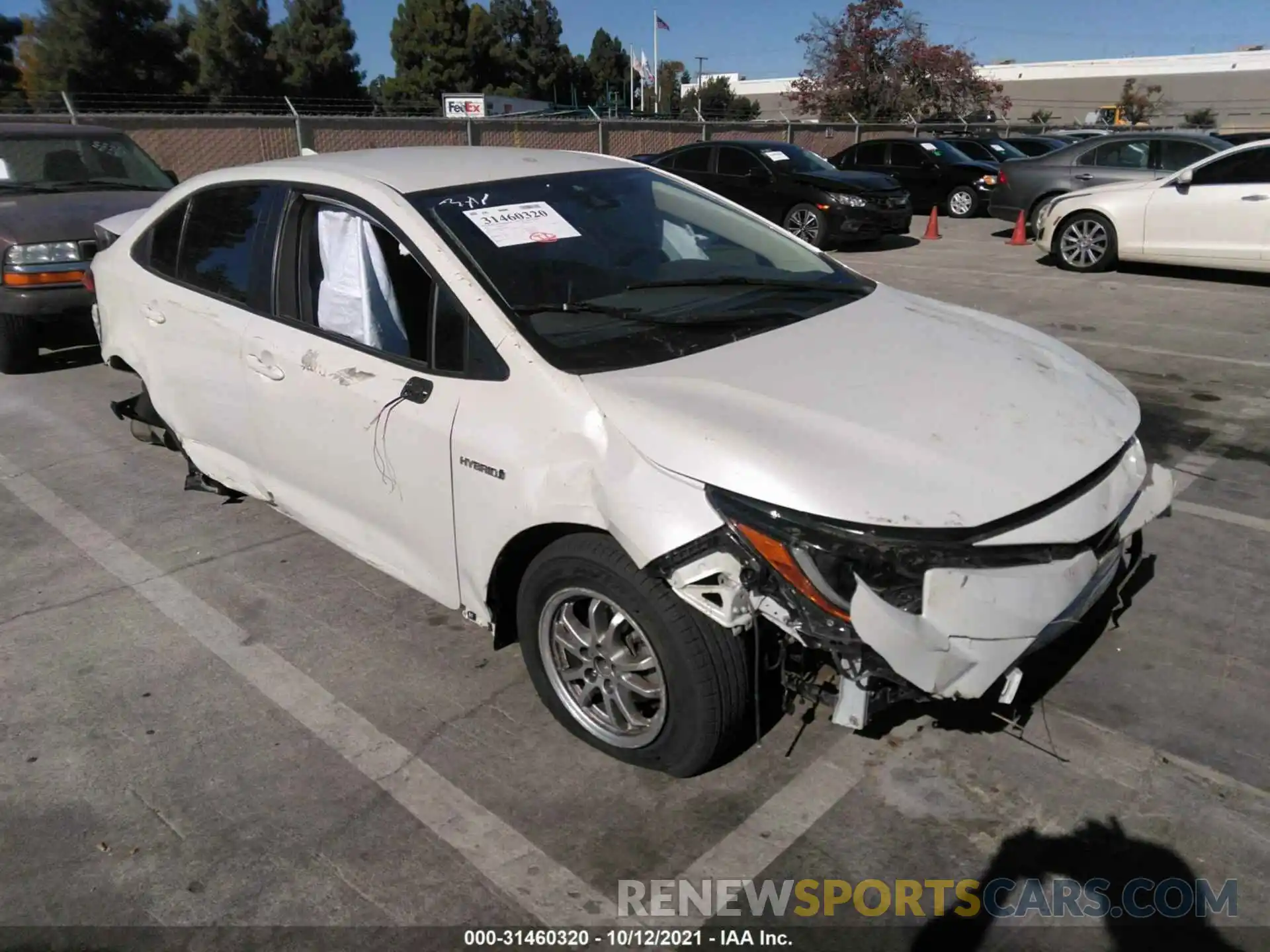 1 Photograph of a damaged car JTDEAMDE4MJ016217 TOYOTA COROLLA 2021