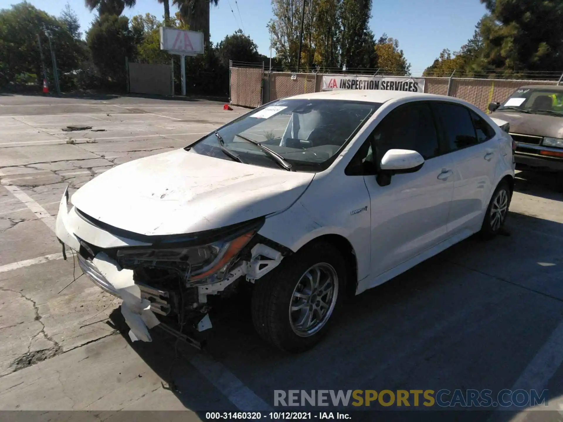 2 Photograph of a damaged car JTDEAMDE4MJ016217 TOYOTA COROLLA 2021