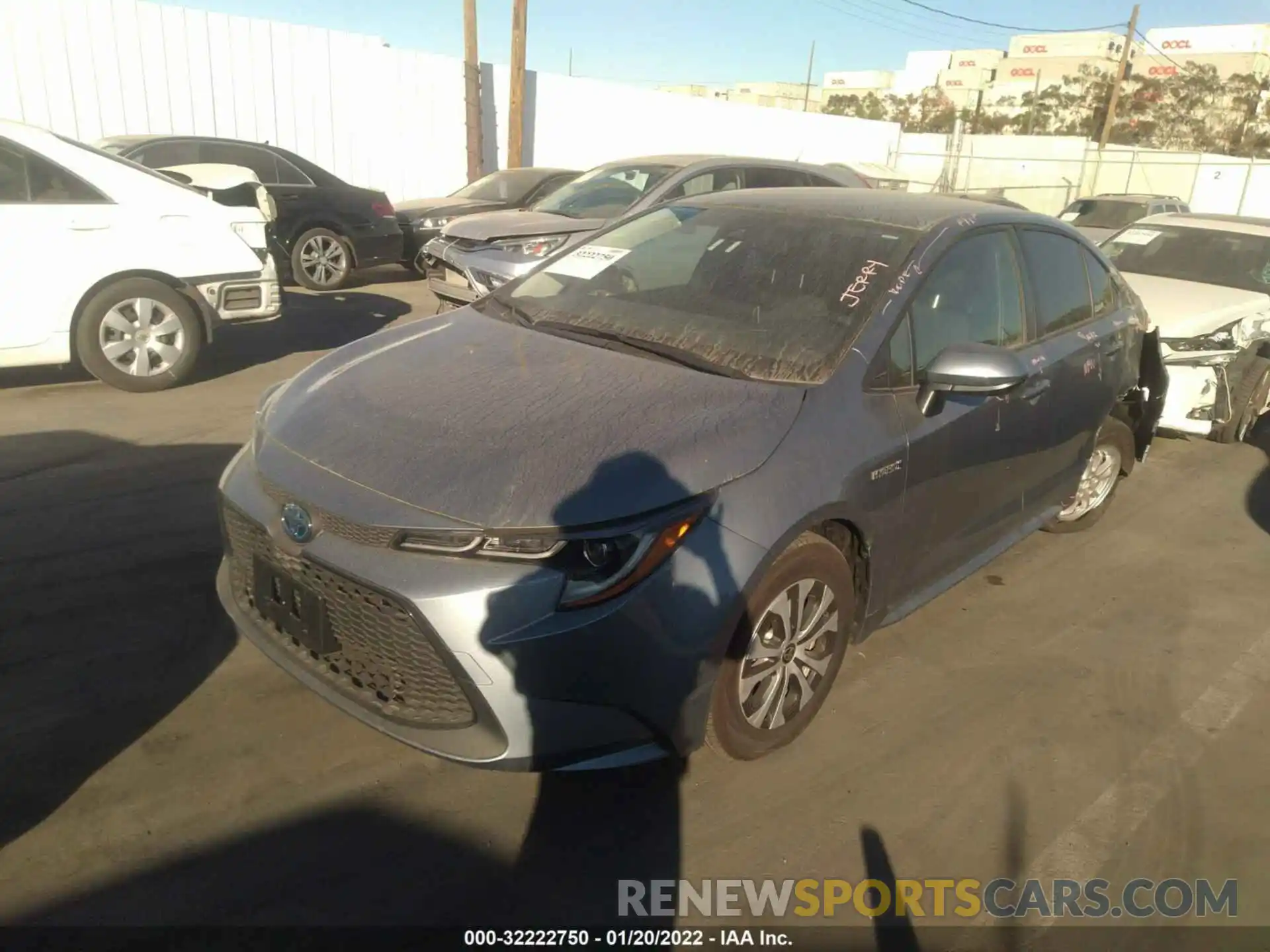 2 Photograph of a damaged car JTDEAMDE4MJ017089 TOYOTA COROLLA 2021