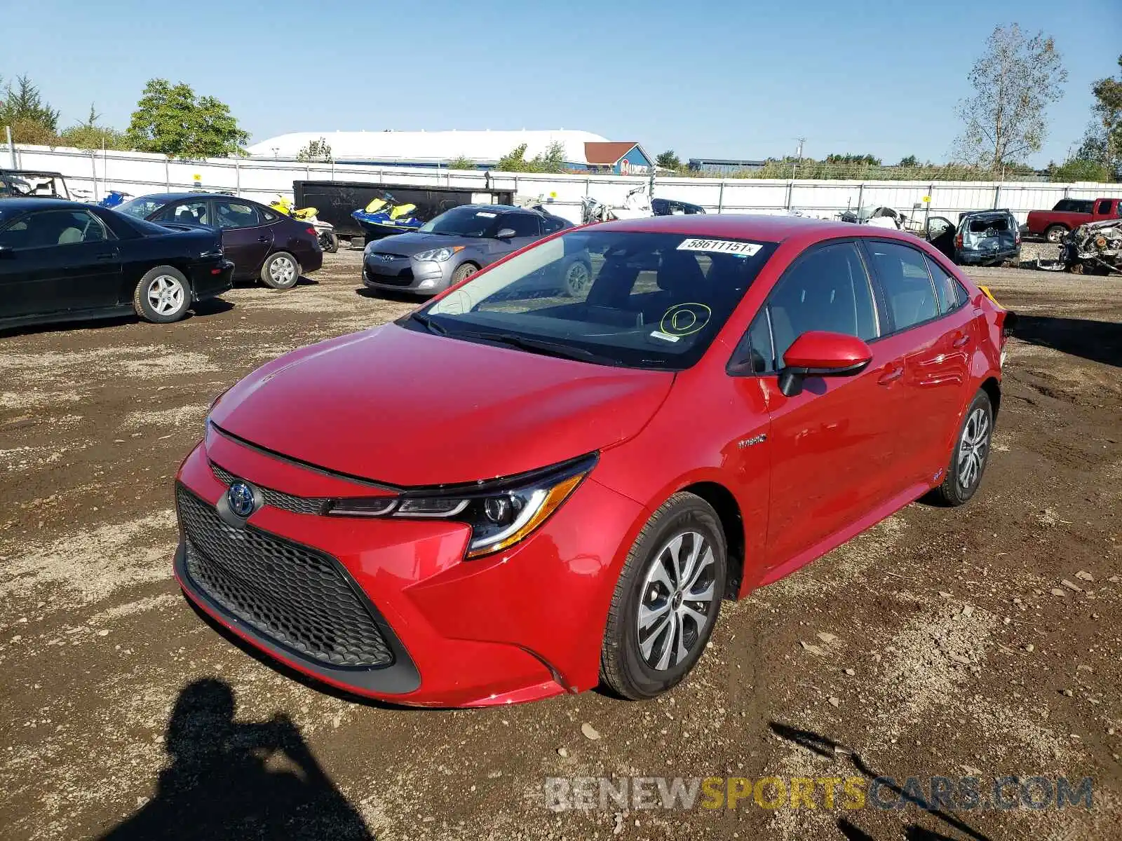 2 Photograph of a damaged car JTDEAMDE4MJ018873 TOYOTA COROLLA 2021