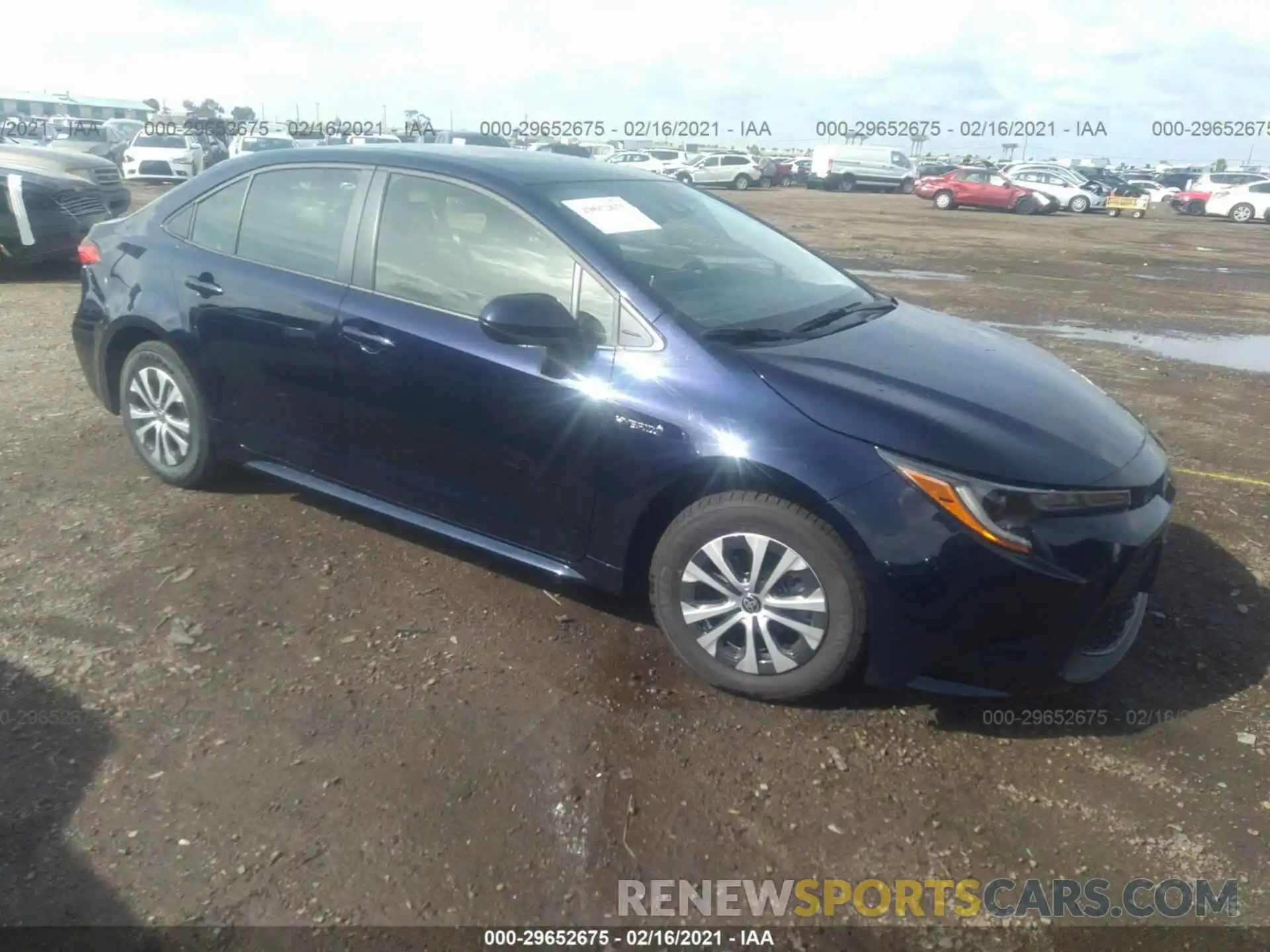 1 Photograph of a damaged car JTDEAMDE4MJ019733 TOYOTA COROLLA 2021