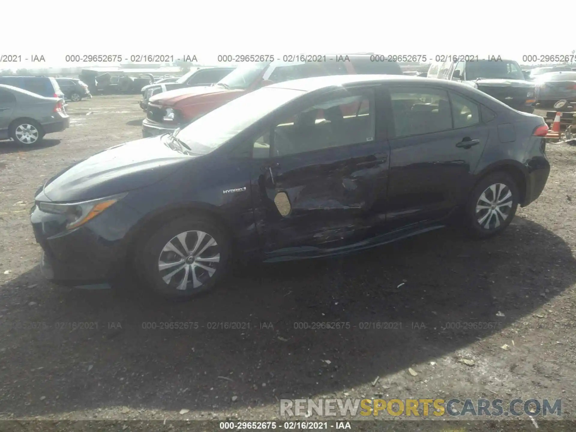 2 Photograph of a damaged car JTDEAMDE4MJ019733 TOYOTA COROLLA 2021