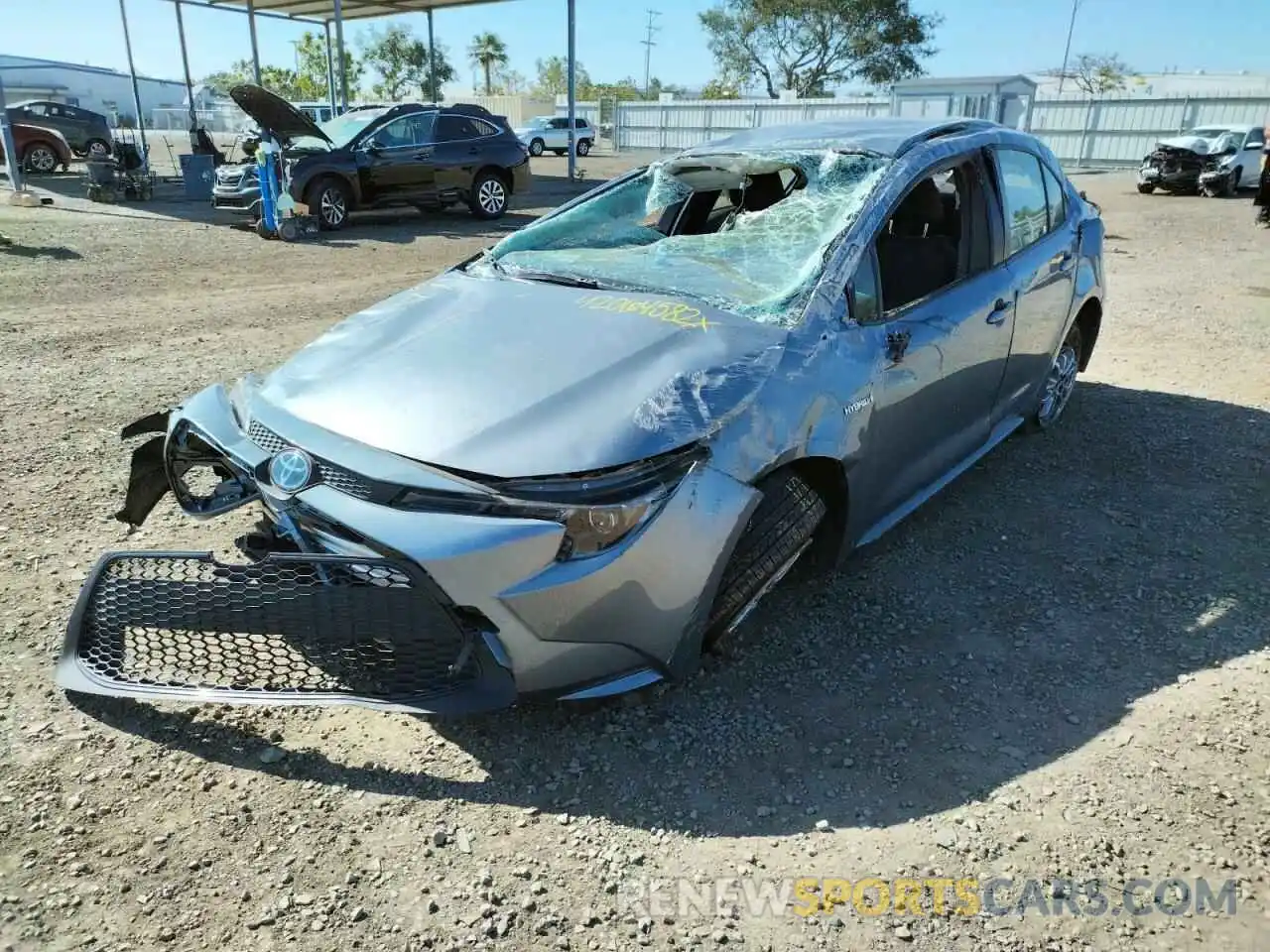 2 Photograph of a damaged car JTDEAMDE4MJ020235 TOYOTA COROLLA 2021