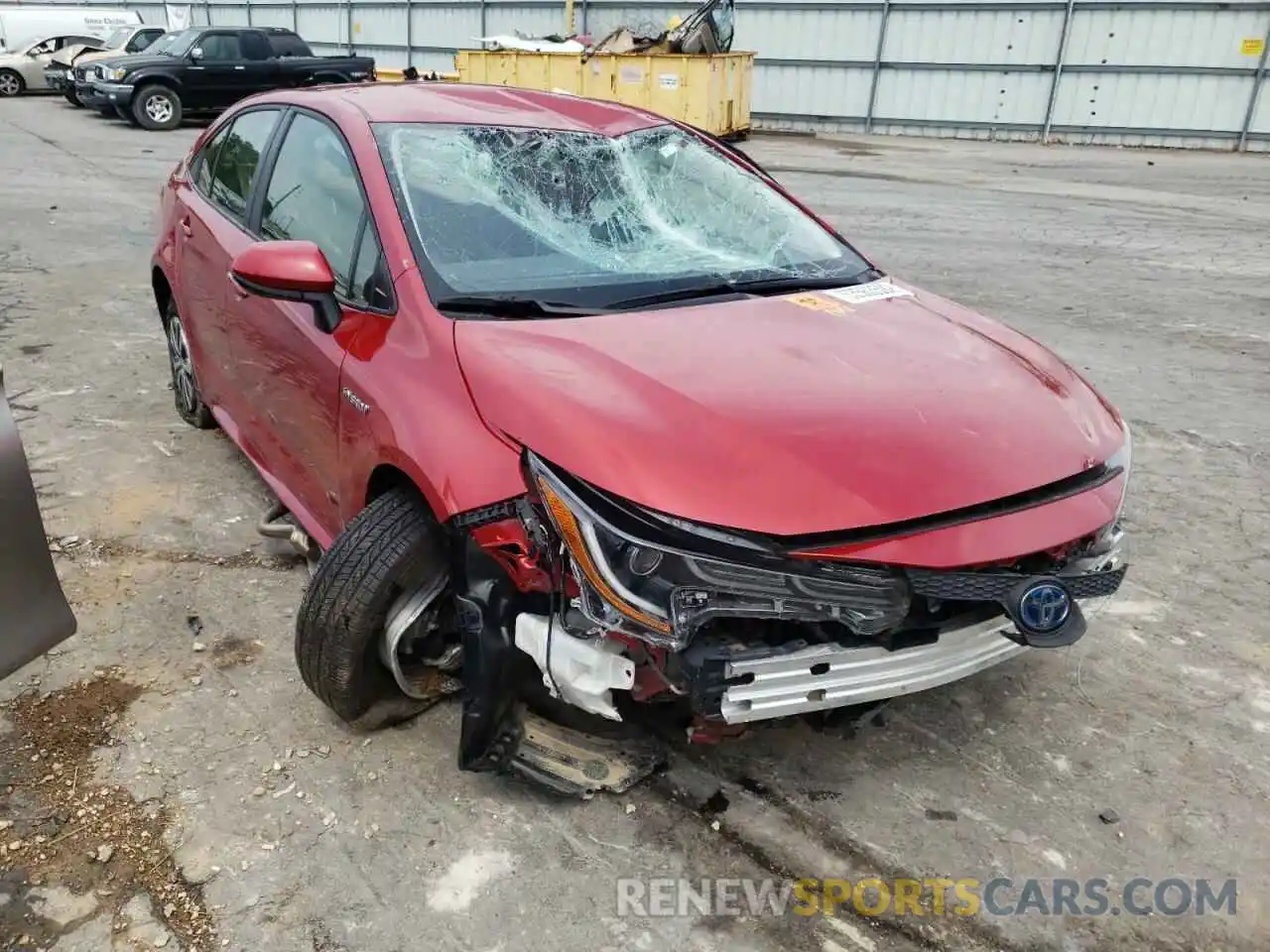 1 Photograph of a damaged car JTDEAMDE4MJ020493 TOYOTA COROLLA 2021