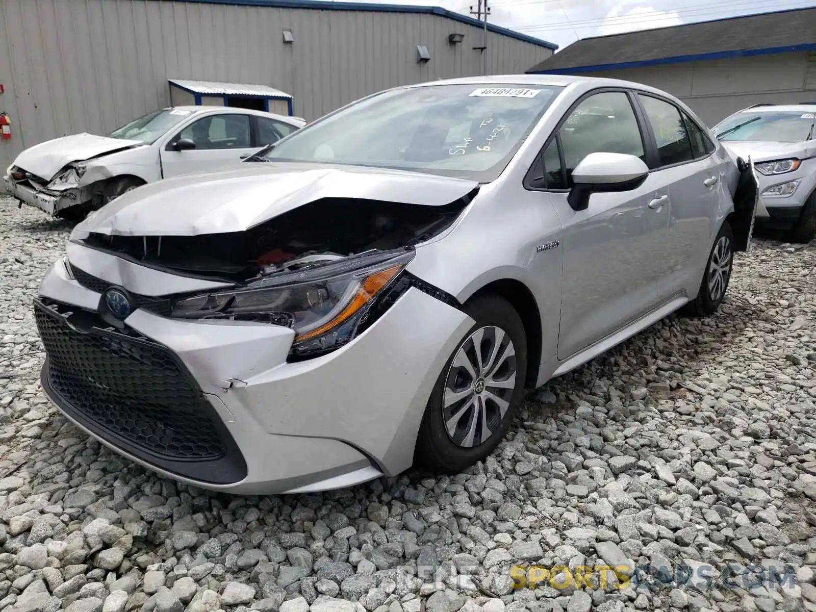 2 Photograph of a damaged car JTDEAMDE4MJ020686 TOYOTA COROLLA 2021