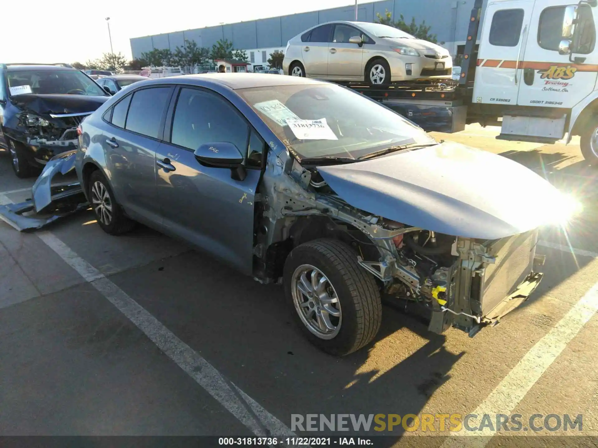 1 Photograph of a damaged car JTDEAMDE4MJ021384 TOYOTA COROLLA 2021