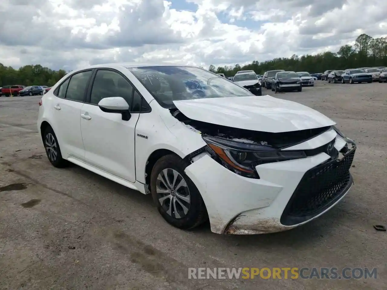 1 Photograph of a damaged car JTDEAMDE4MJ022275 TOYOTA COROLLA 2021